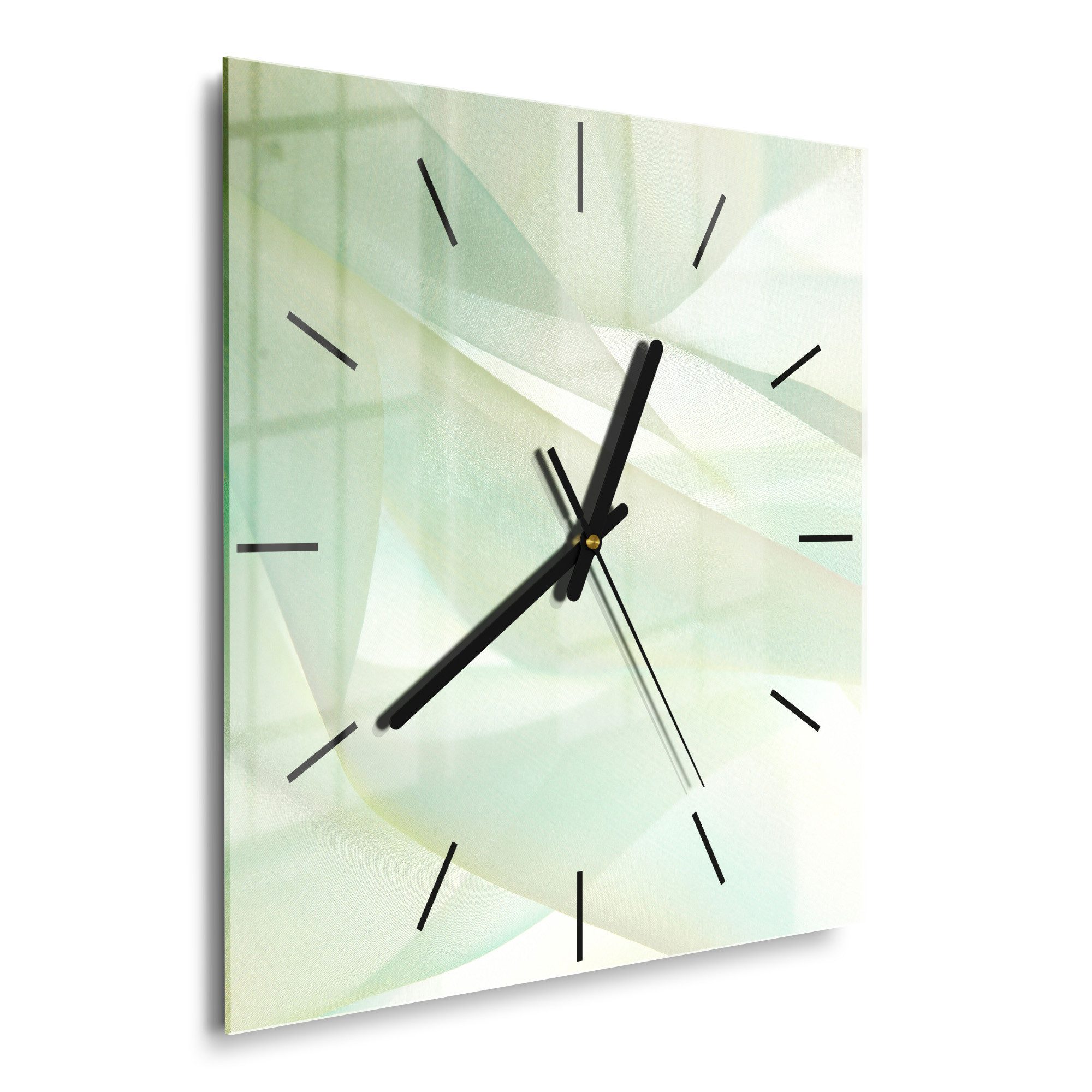 DEQORI Wanduhr 'Zarte Eleganz' (Glas Glasuhr günstig online kaufen