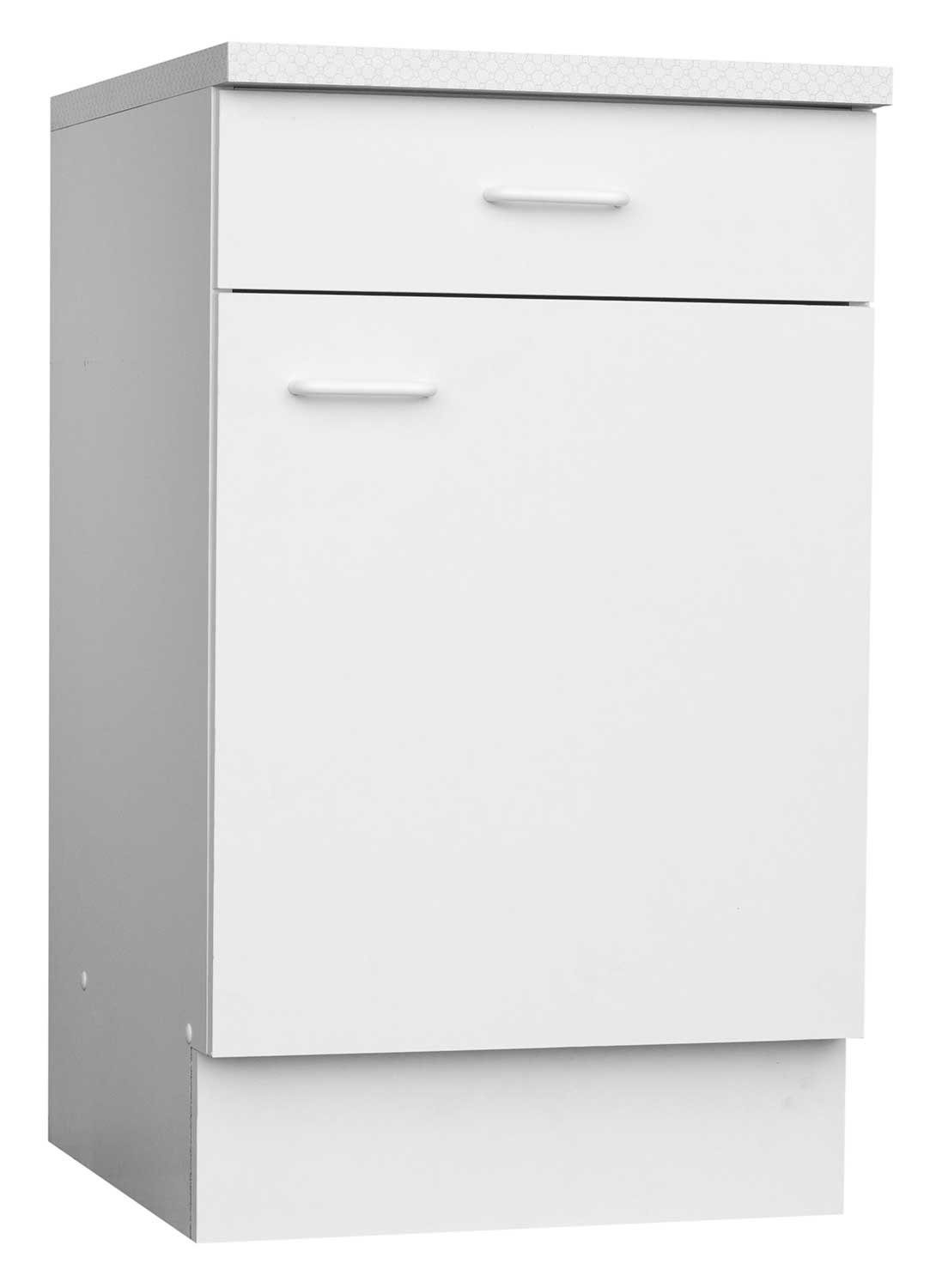 Unterschrank TOP, B 1 85 Schublade cm, 1 cm x H 60 Tür, Weiß