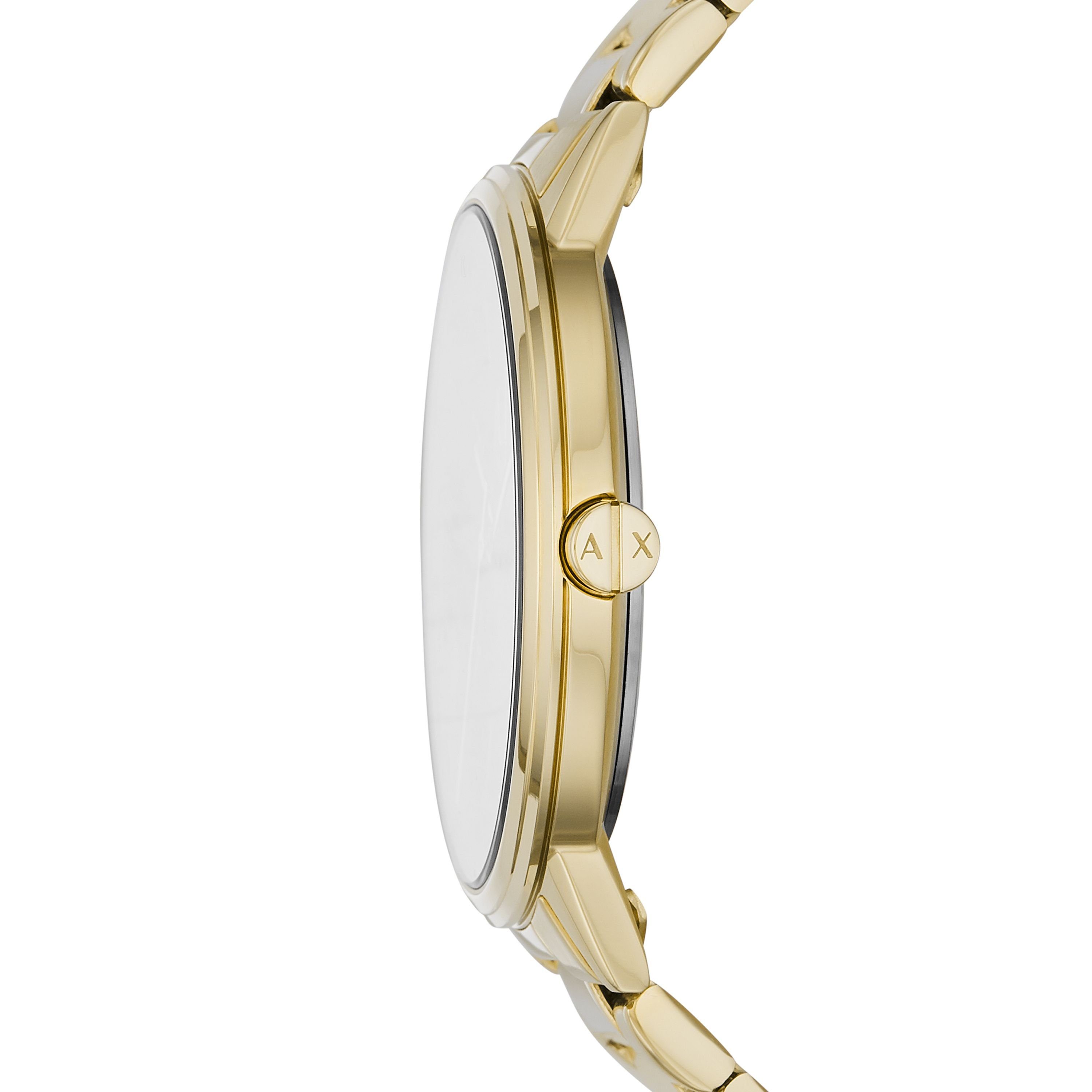 ARMANI EXCHANGE Quarzuhr The Golden Classic and Black Beads Edelstahl