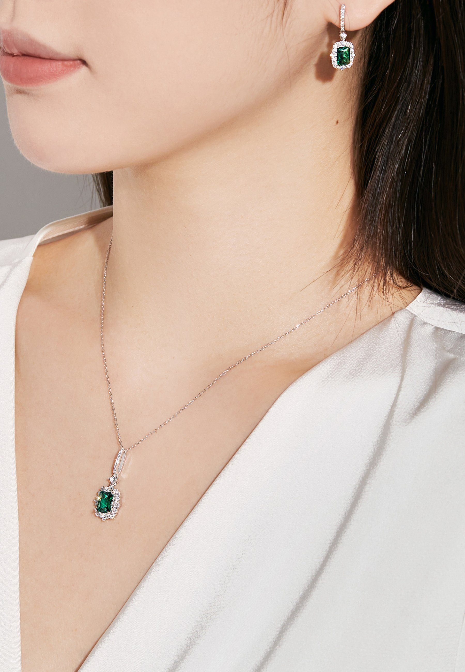 BRELLATO Ohrring und Ketten Set Vintage Glitzer Damen Kristall Halskette An günstig online kaufen