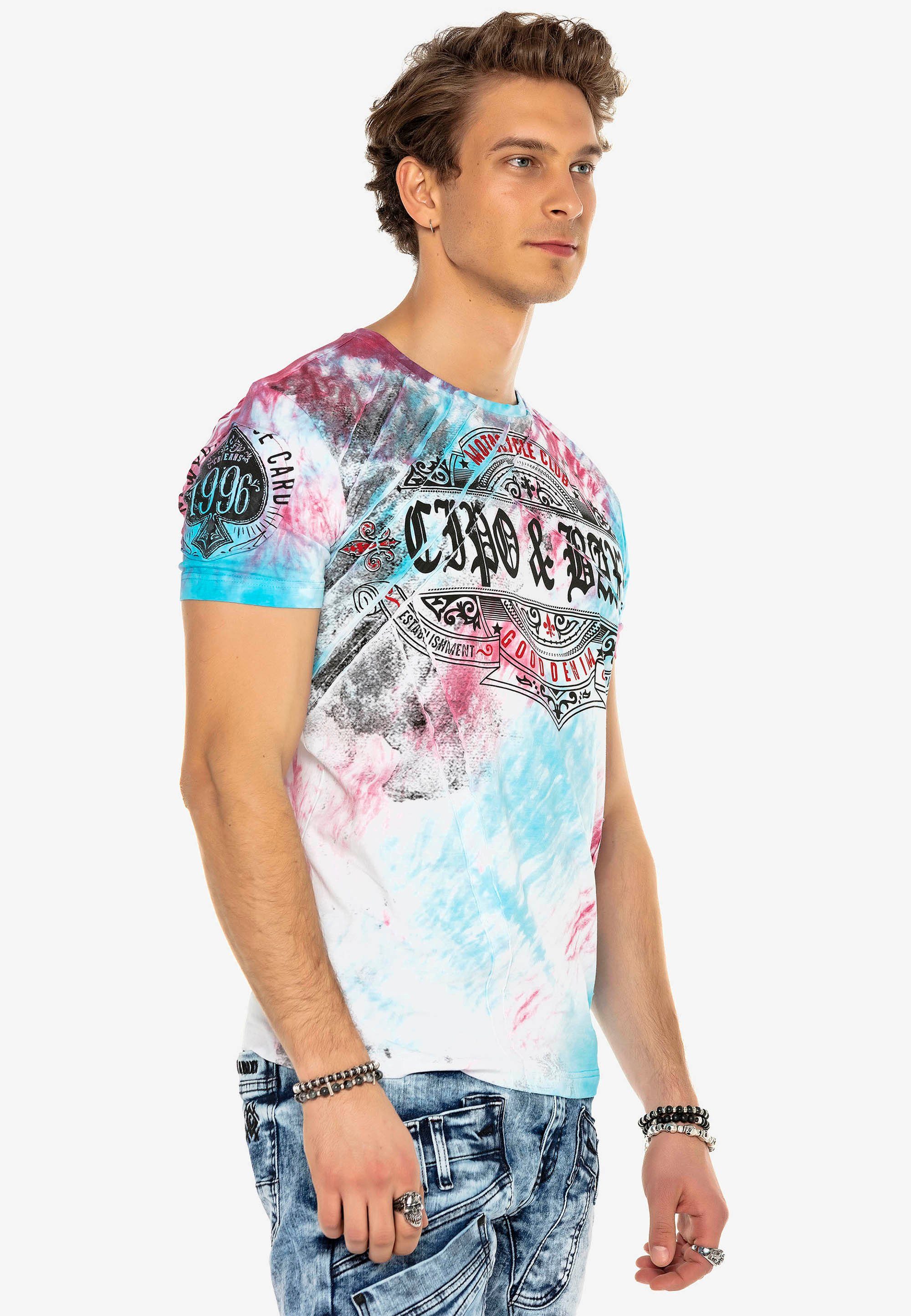 T-Shirt Aufdruck coolem Baxx CT584 türkis mit Cipo &