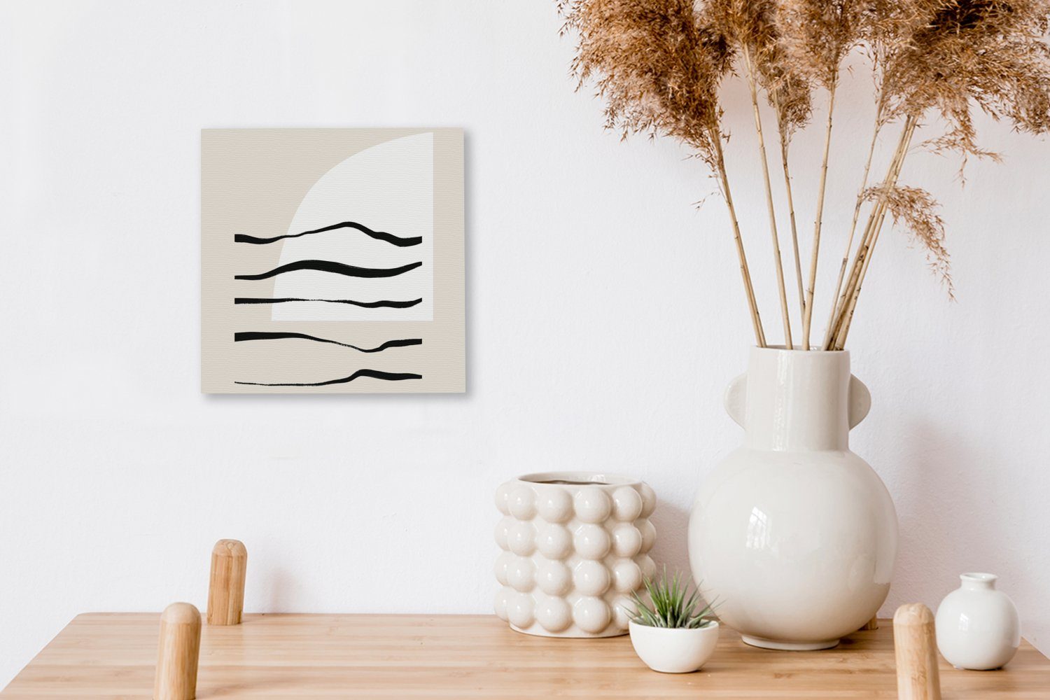 Pastell, Leinwandbild OneMillionCanvasses® Bilder Leinwand Abstrakt - Wohnzimmer Linie - (1 St), Schlafzimmer für