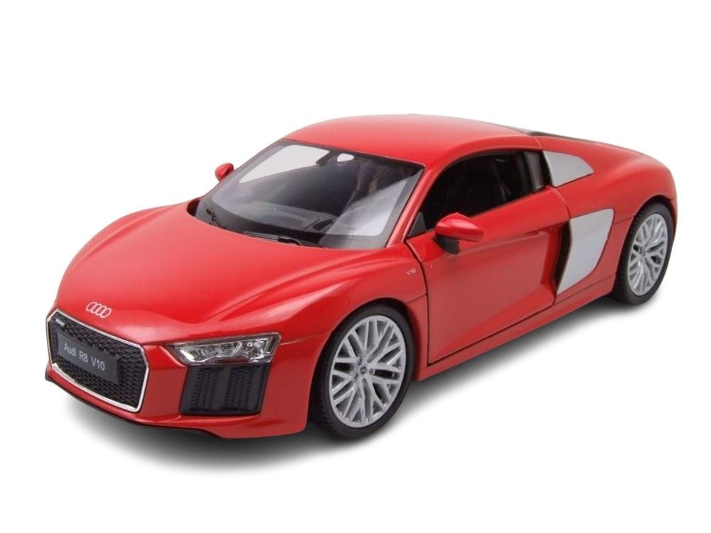Welly Modellauto Audi R8 V10 2016 rot, Maßstab 1:24