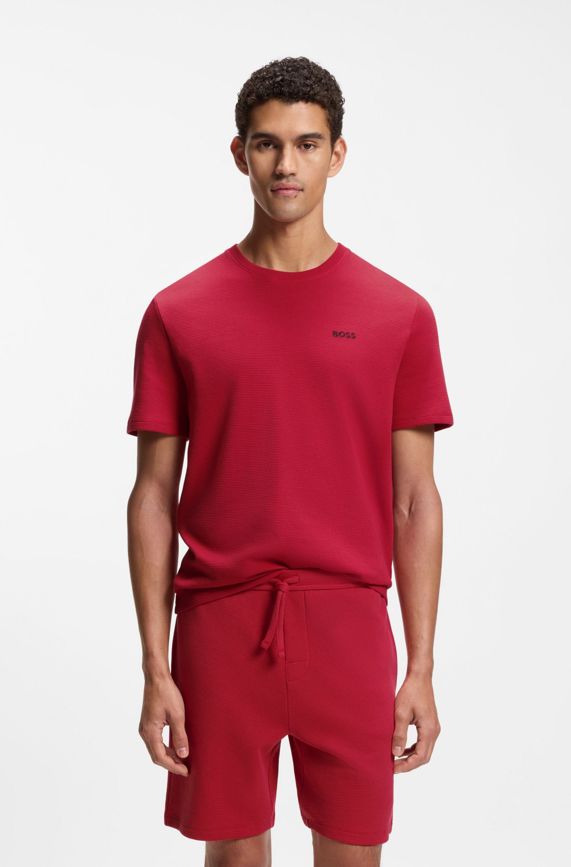 BOSS Pyjamaoberteil Waffle T-Shirt günstig online kaufen