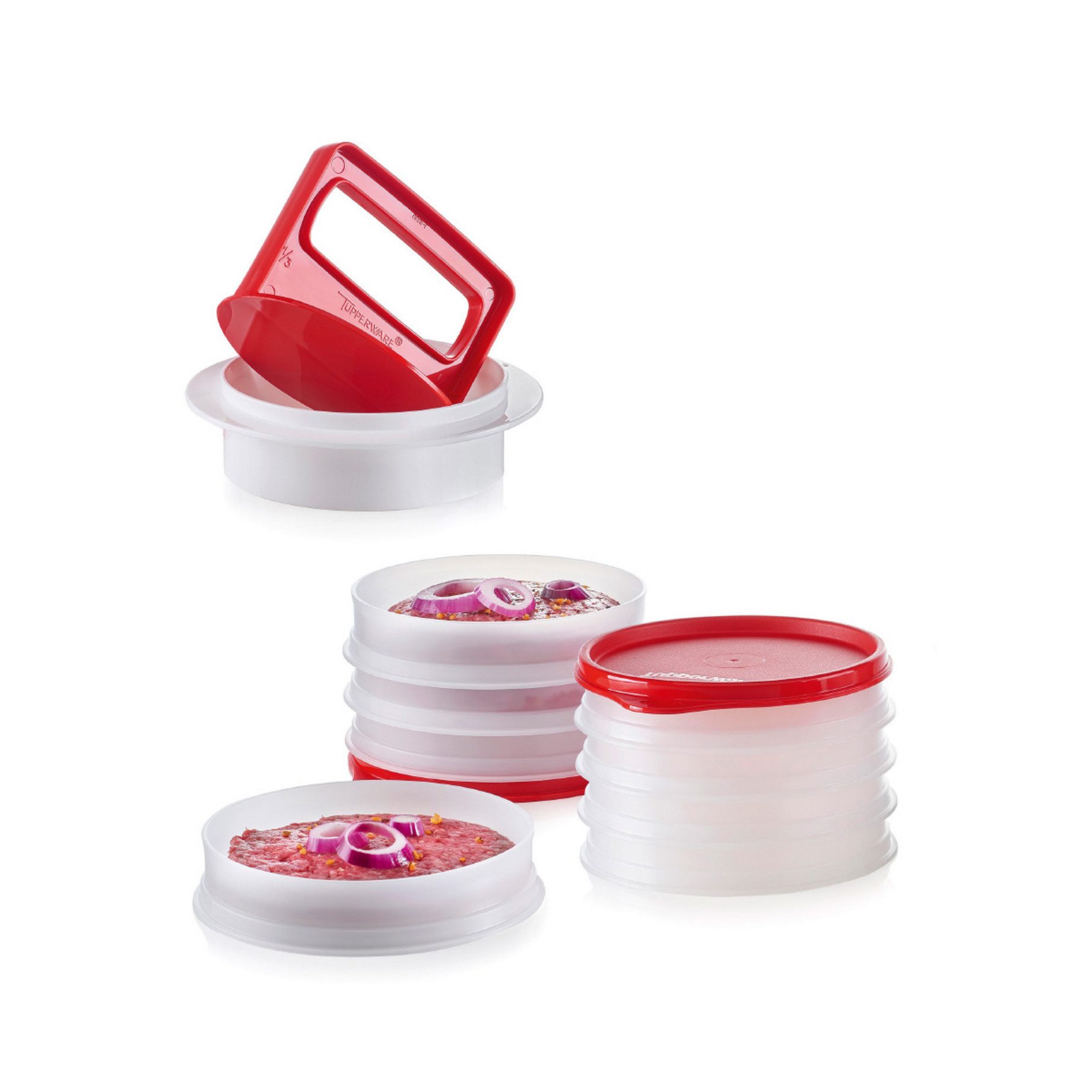 TUPPERWARE Burgerpresse Hamburger-Maker Former Presse Burgerpresse Frikadellen