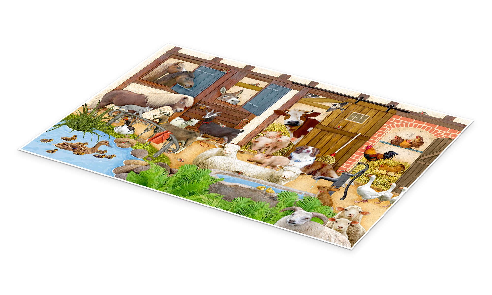 Posterlounge Wandbild Tiere auf dem Bauernhof, günstig online kaufen