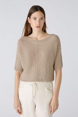 Oui Rundhalspullover Pullover Baumwollmischung