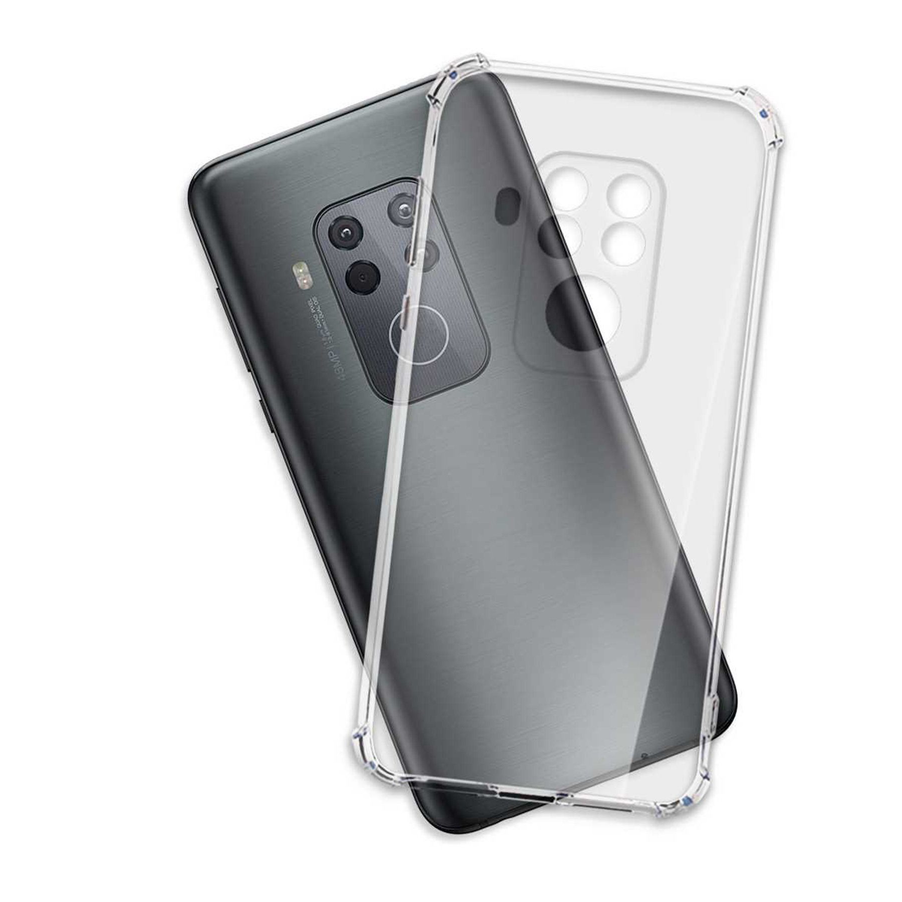 mtb more energy Smartphone-Hülle Clear Armor Case für Motorola One Zoom, One Pro, Transparente TPU Schutzhülle Case Backcover mit Anti-Shock Verstärkung