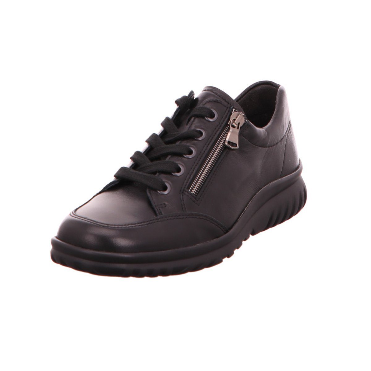 Freizeit Schnürer für Damen in schwarz Schnürschuh