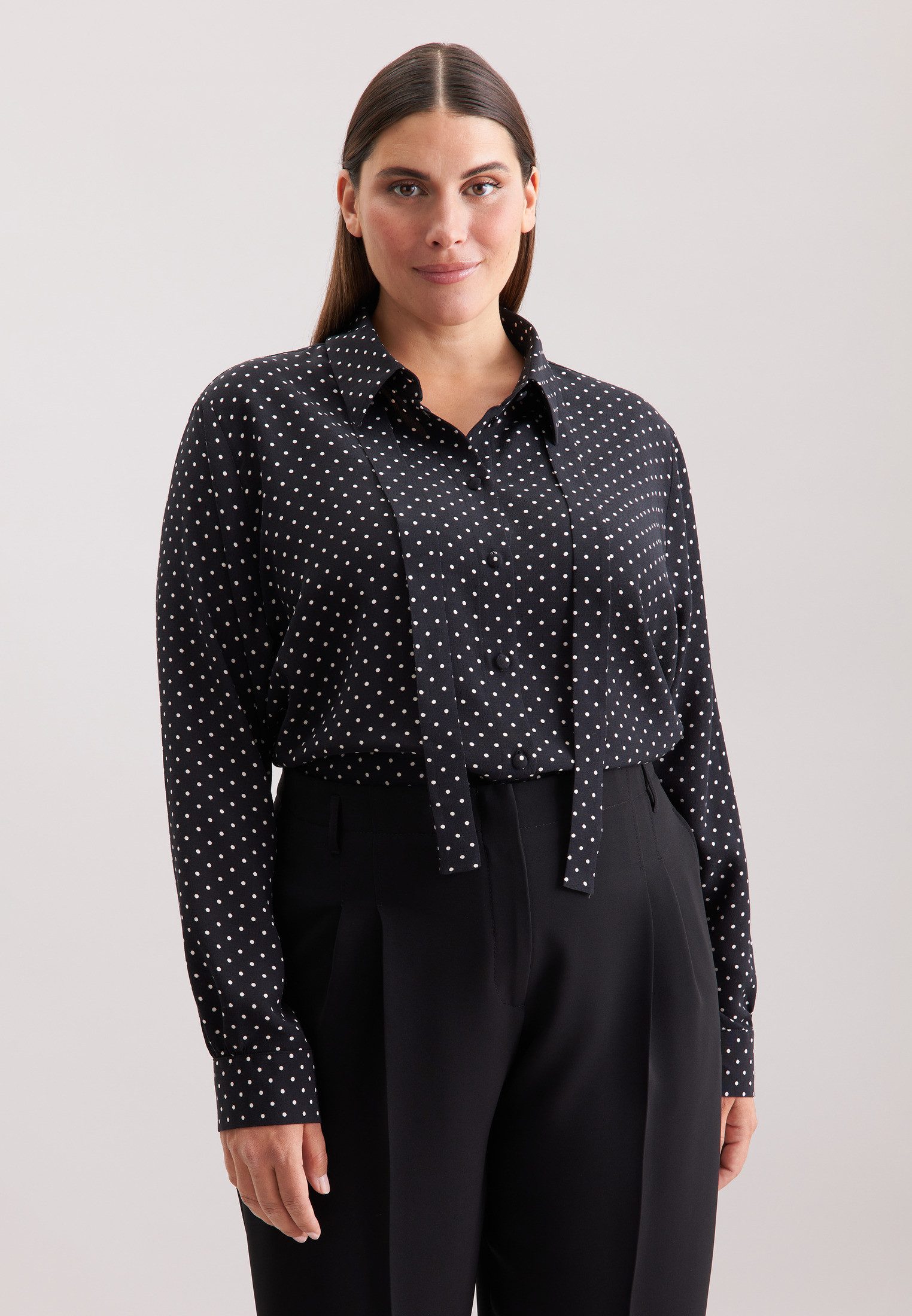 seidensticker Klassische Bluse Schwarze Rose 1/1 Druck günstig online kaufen