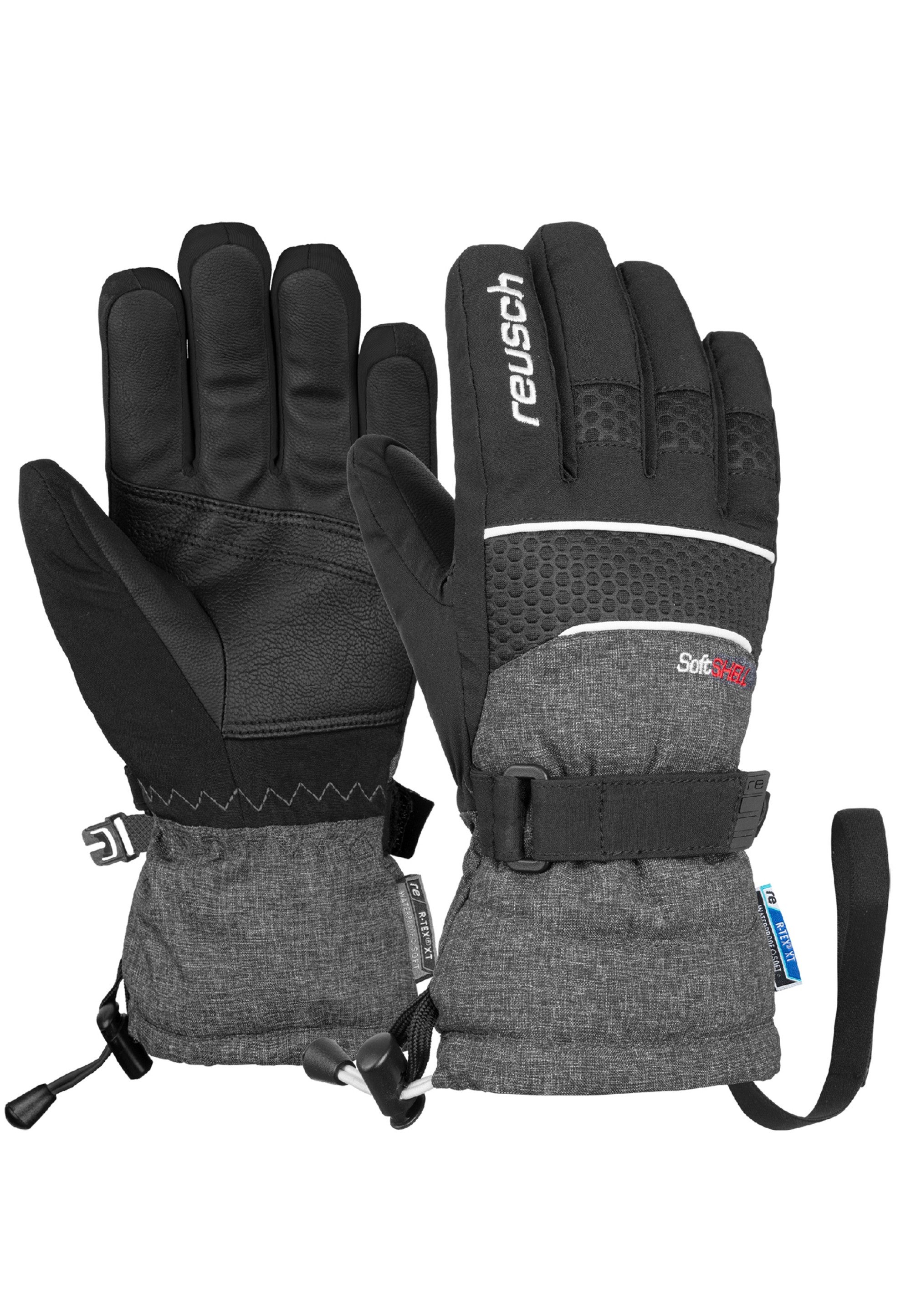 Reusch Skihandschuhe Connor R-TEX XT Schnitt in grau-schwarz Junior sportlichem