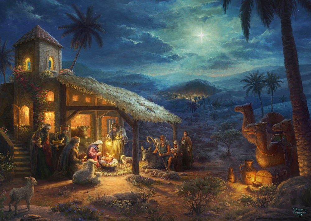 Schmidt Spiele Puzzle 1000 Teile Puzzle Thomas Kinkade Spirit Jesu Geburt 5 günstig online kaufen
