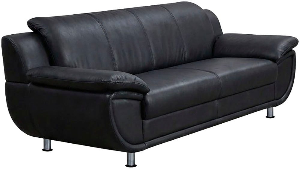 TRENDMANUFAKTUR 3-Sitzer Rondo 207 cm, 3-Sitzer, komfortabel, Federkern optional, Chromfüße, wahlweise mit Federkern, pflegeleichte Bezügen, Unser Dauertiefprei – Bild 3 von 5