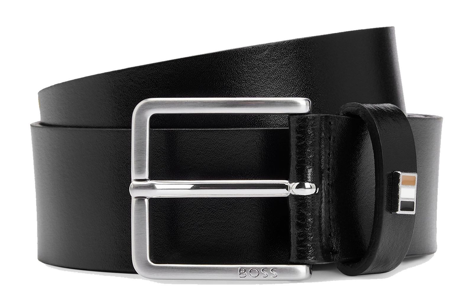 BOSS Ledergürtel Ther-Flag-E Sz35 Leather Belt aus echtem Rindsleder günstig online kaufen