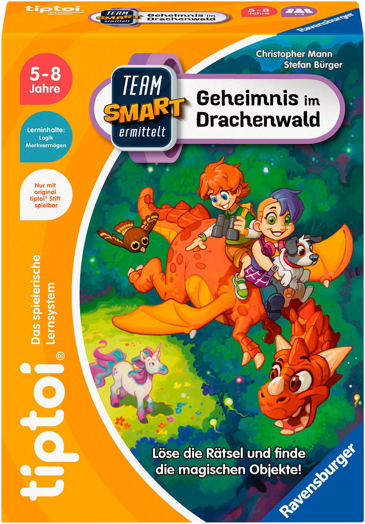 Ravensburger Spiel tiptoi® Team SMART ermittelt – Geheimnis im Drachenwald, Kinderspiel, Made in Europe