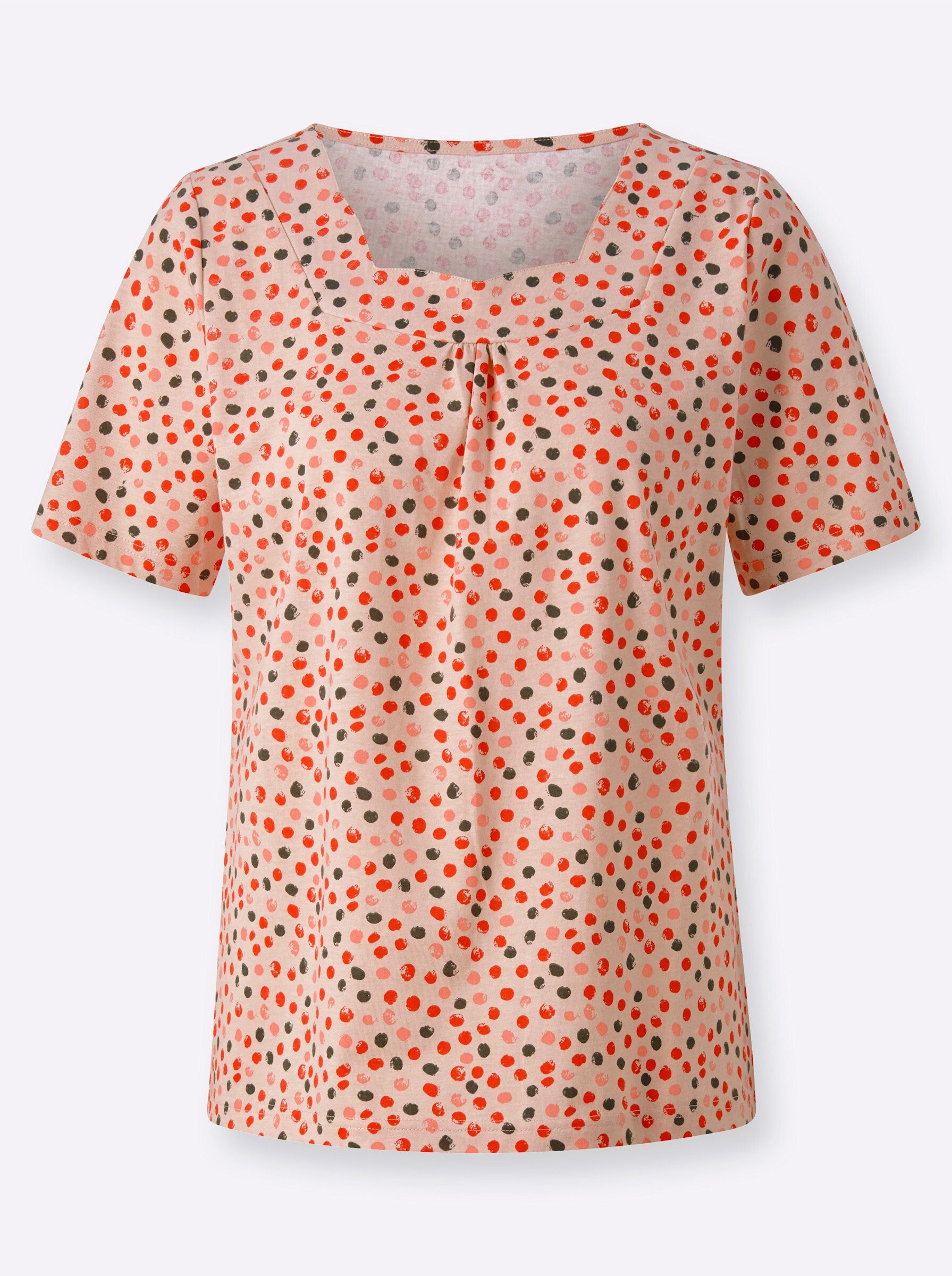 WEIDEN T-Shirt puder-erdbeere-bedruckt WITT
