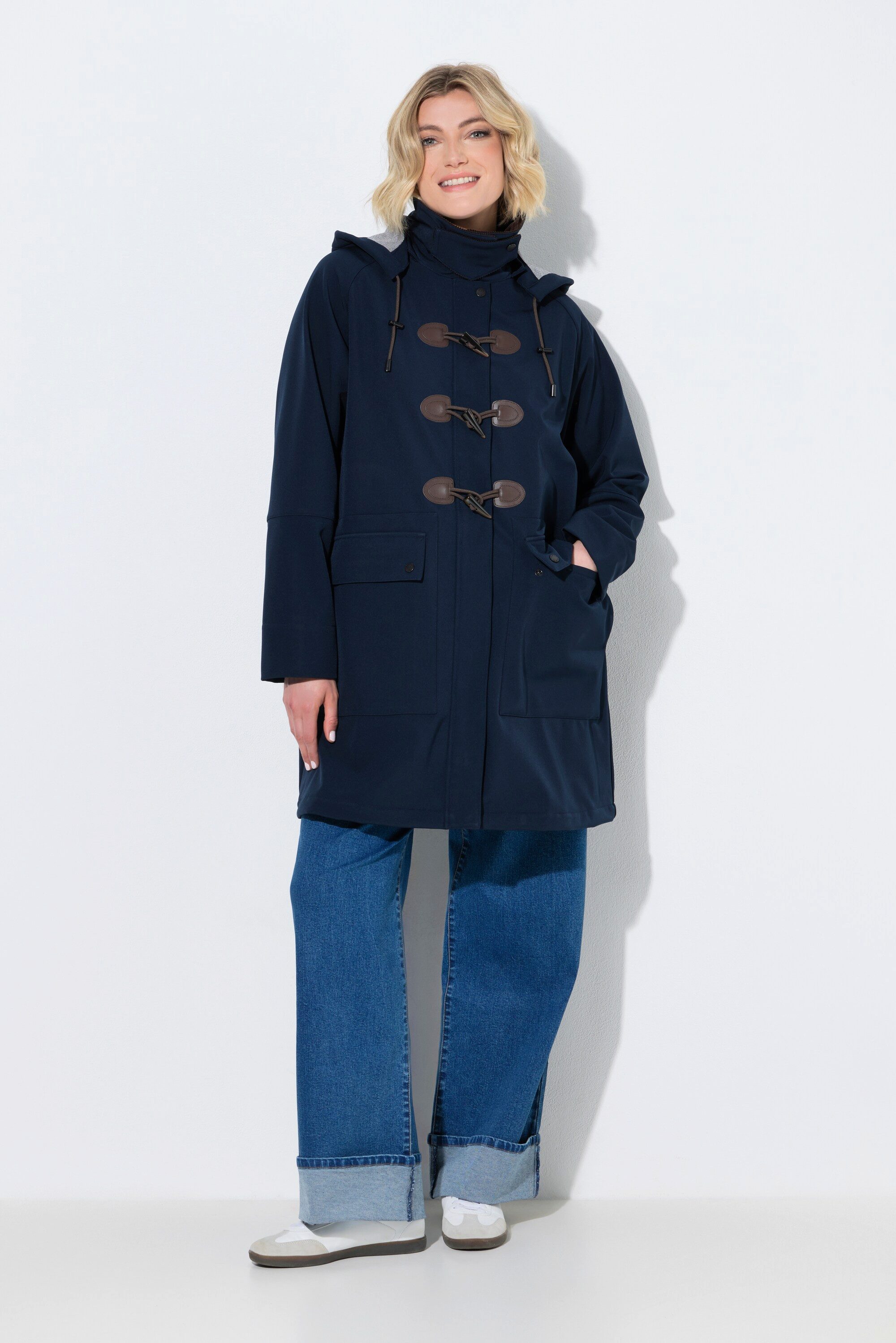 Ulla Popken Wintermantel HYPRAR Softshell-Mantel wasserabweisend