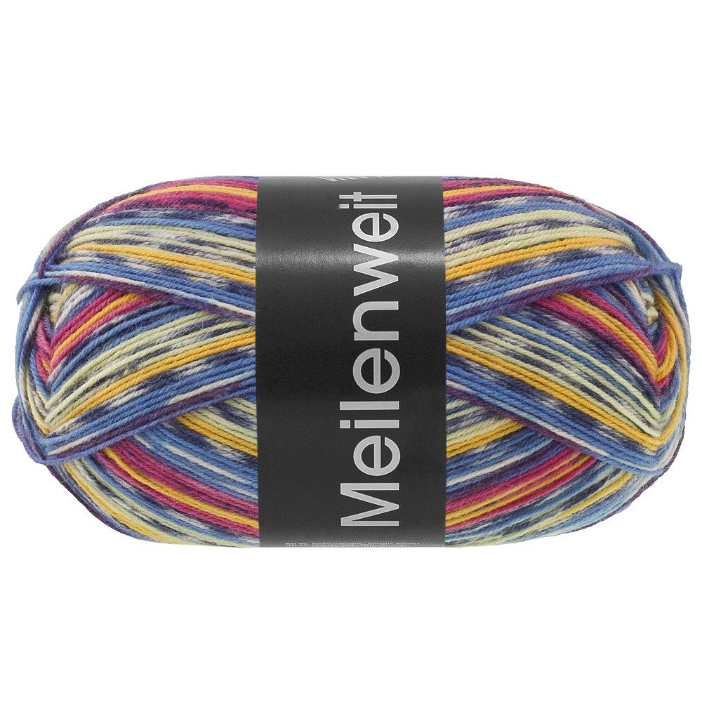 LANA GROSSA MEILENWEIT 100 g CERVINIA Sockenwolle Häkelwolle, 420 m (100 g Knäuel bedruckte Sockenwolle, Strapazierfähige Sockenwolle mit buntem Mustereffekt), 100 g