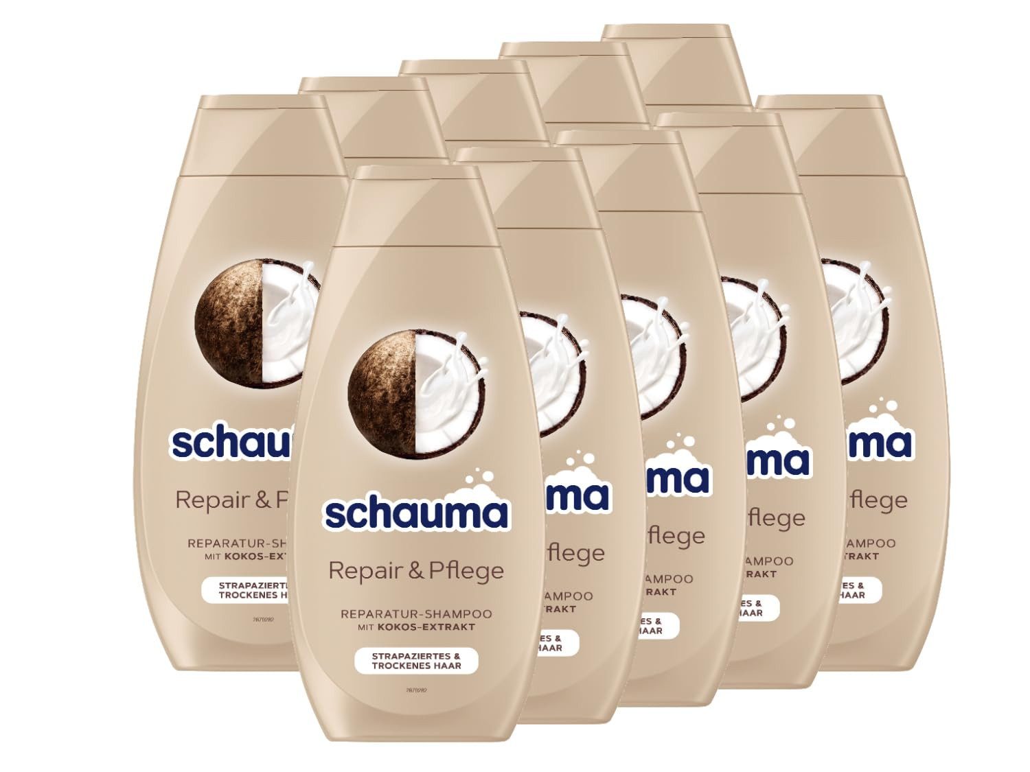 Schauma Haarshampoo 10x Schauma Schwarzkopf Reparatur-Shampoo Repair & Pflege 400 ml, 10-tlg., Haarshampoo glättet & repariert die Haarstruktur