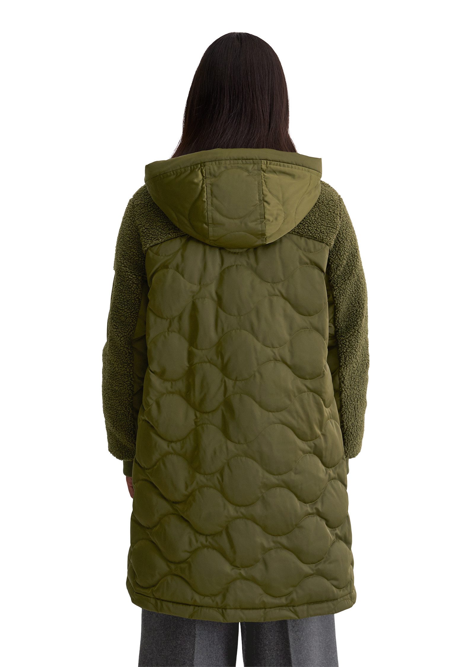 Marc O'Polo Daunenjacke mit lässigen Teddyplüsch-Details