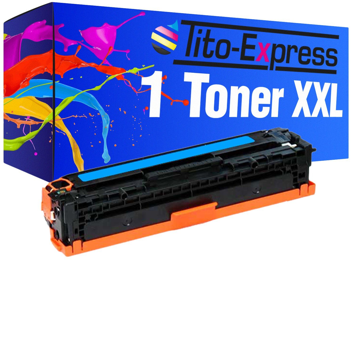 Tito-Express Tonerpatrone ersetzt HP CB 541 A CB541A HP 125A, (1x Cyan), für Color Laserjet CM1312 MFP CM1300 Series CM1512A CM1500 Series