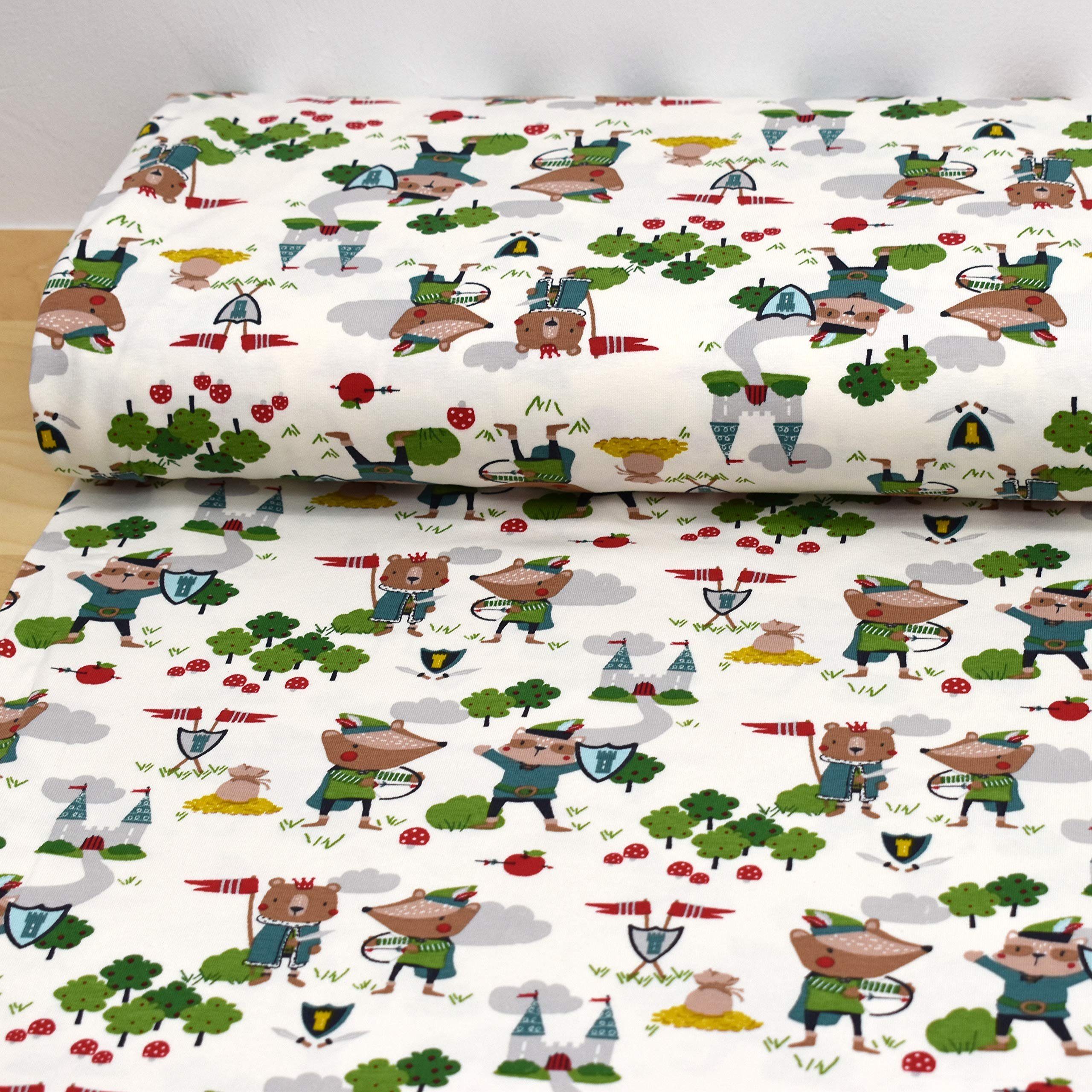 MAGAM-Stoffe Stoff "Robin Wood", Kinder Jersey ÖKO-TEX Meterware ab 50cm