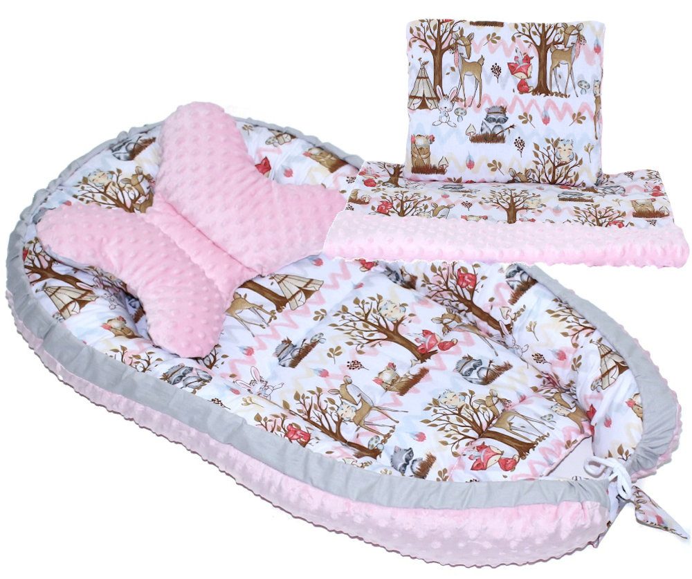 Primawela Bettnestchen Baby MINKY Nestchen Kokon Kuschelnest Kissen Decke S günstig online kaufen