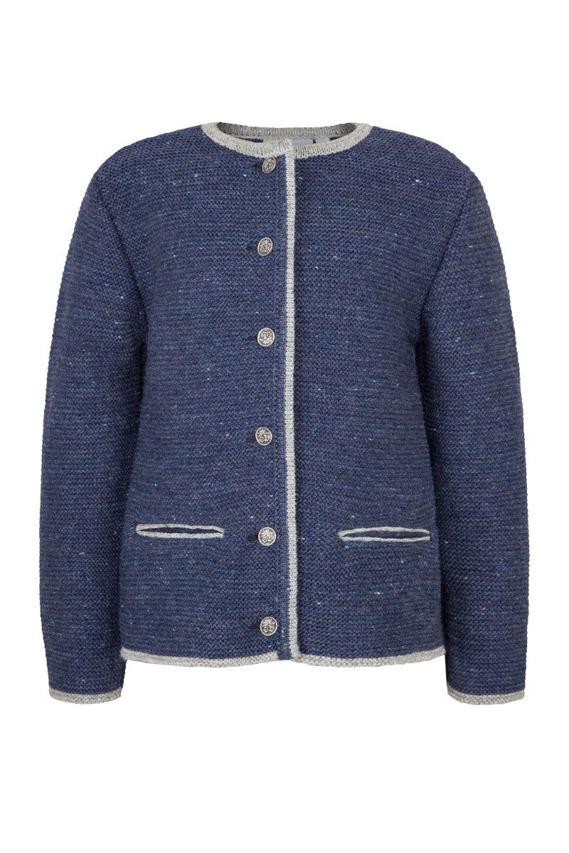 Isar-Trachten Trachtenjacke Strickjacke Kinder - TALESIA - denim