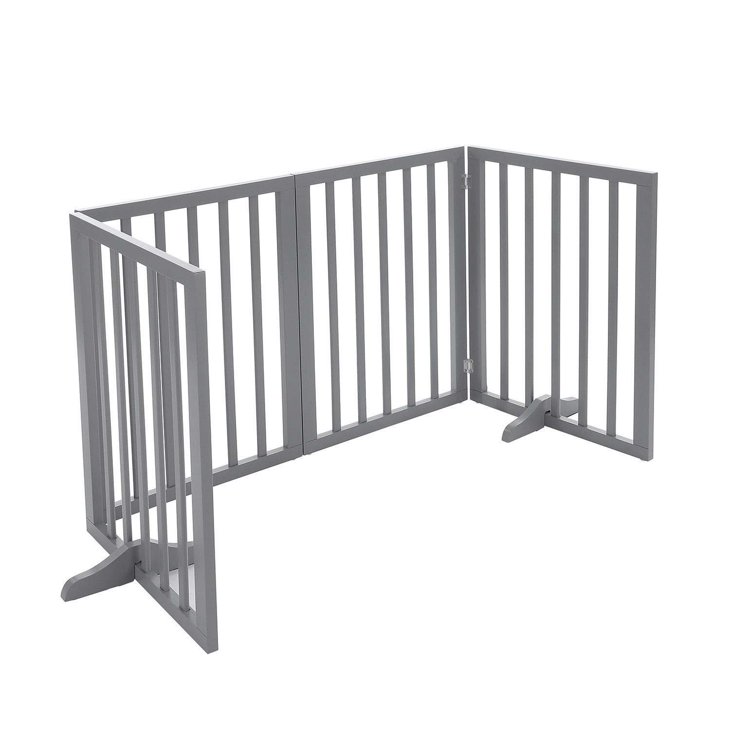 DARDVORLAG Schutzgitter 4tlg. Absperrgitter Freistehend Для собакgitter 60cm hoch Treppengitter, mit 4 Gitterelementen und 2 Stützfüßen