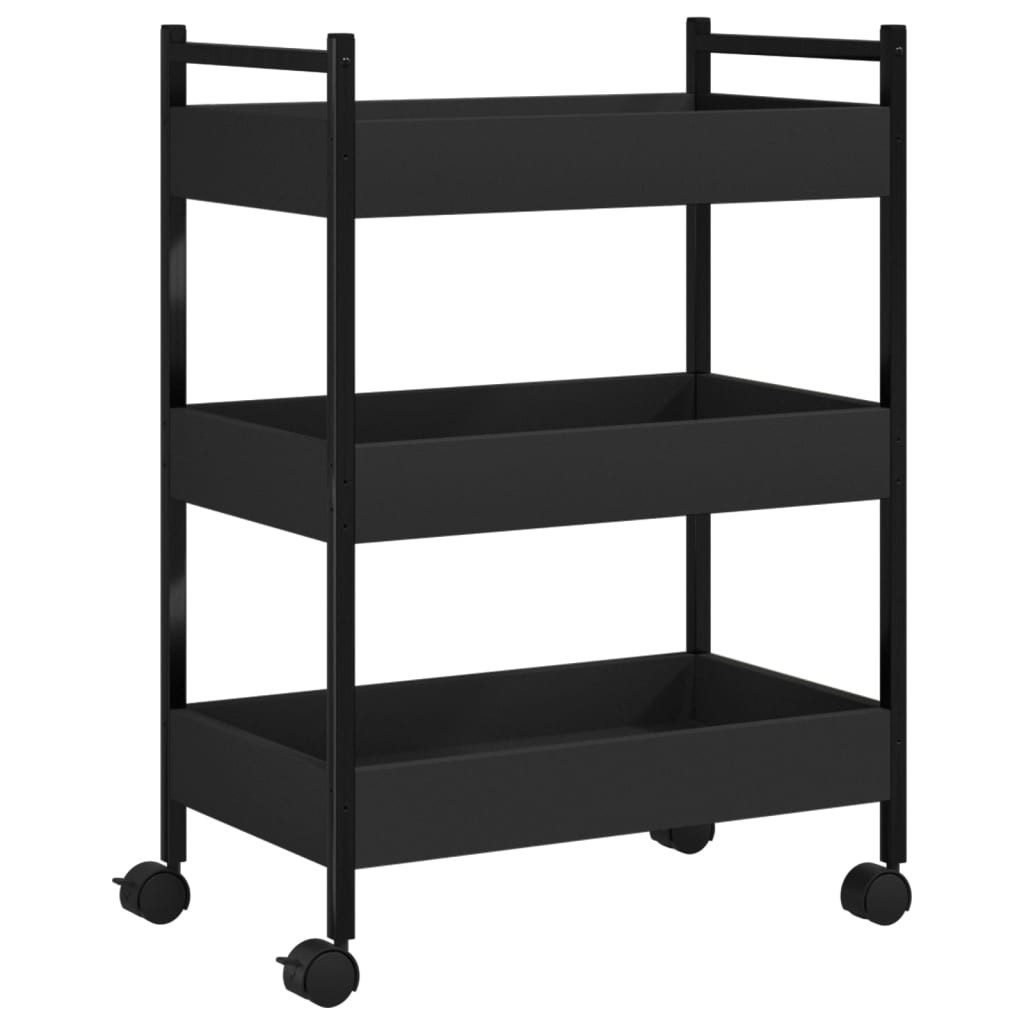 vidaXL Küchenwagen Küchenwagen Schwarz 50x30x70 cm günstig online kaufen