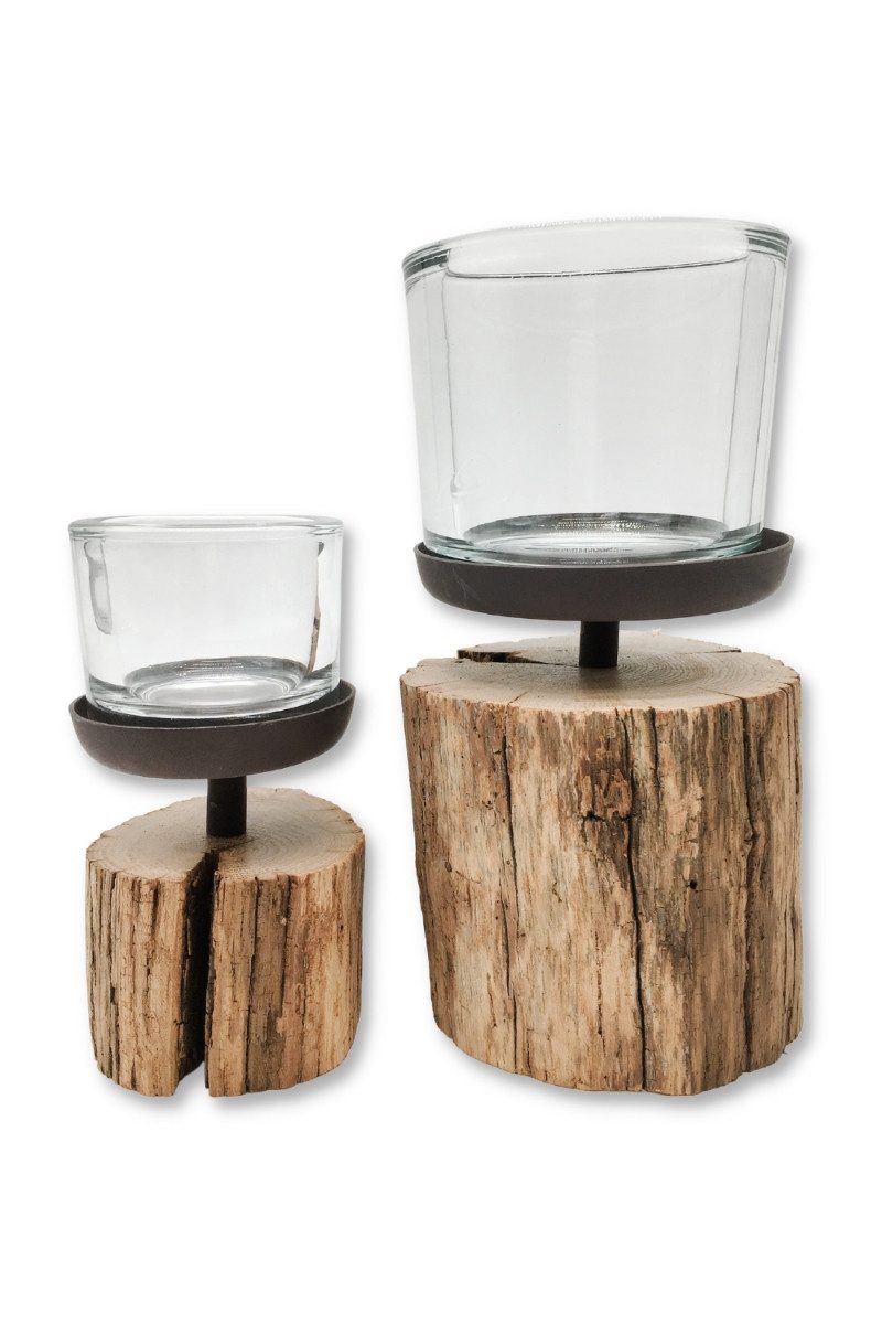 Wohnmanufactur Grünberger Windlicht Windlicht - BALANCE - holz antik günstig online kaufen