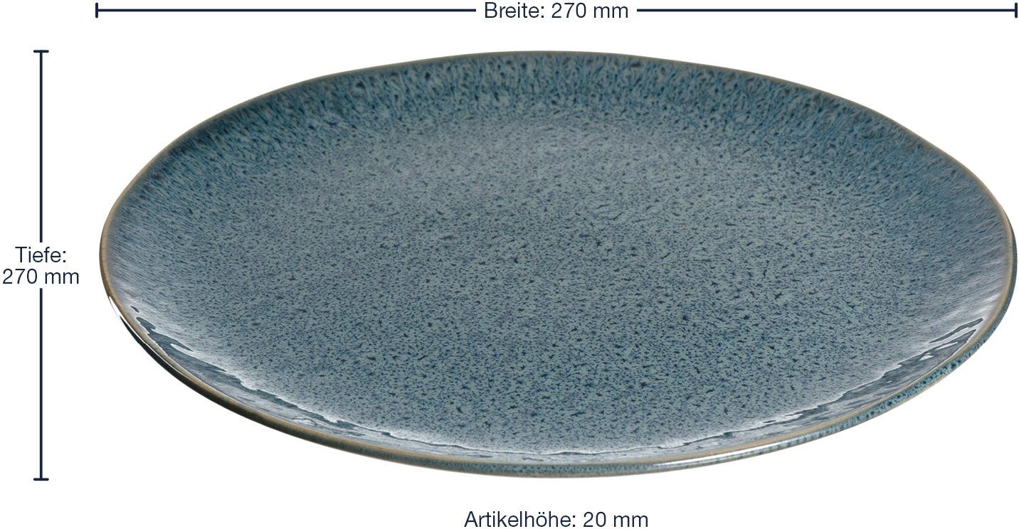 LEONARDO Speiseteller Ø blau St), 27 Keramik, (6 Matera, cm
