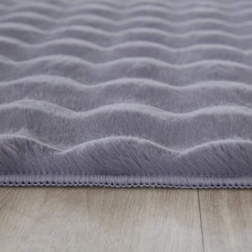 Teppich, Homtex, 80 x 150 cm, Weicher 3D Optik, Plüsch, Hochflor Teppich Wohnzimmer, Flauschig