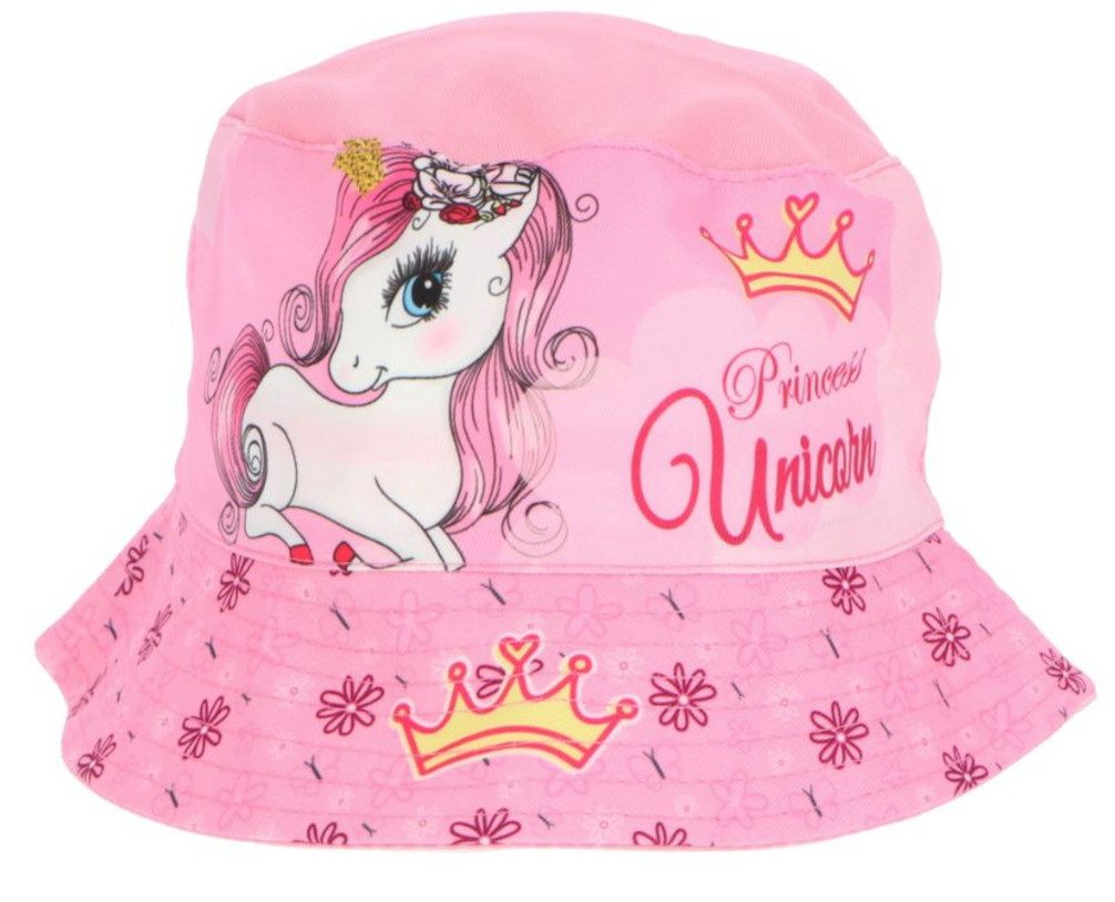 Sonnenhut Einhorn Unicorn Kinder Sommer Mütze Sonnenhut Sommerhut Fischerhut