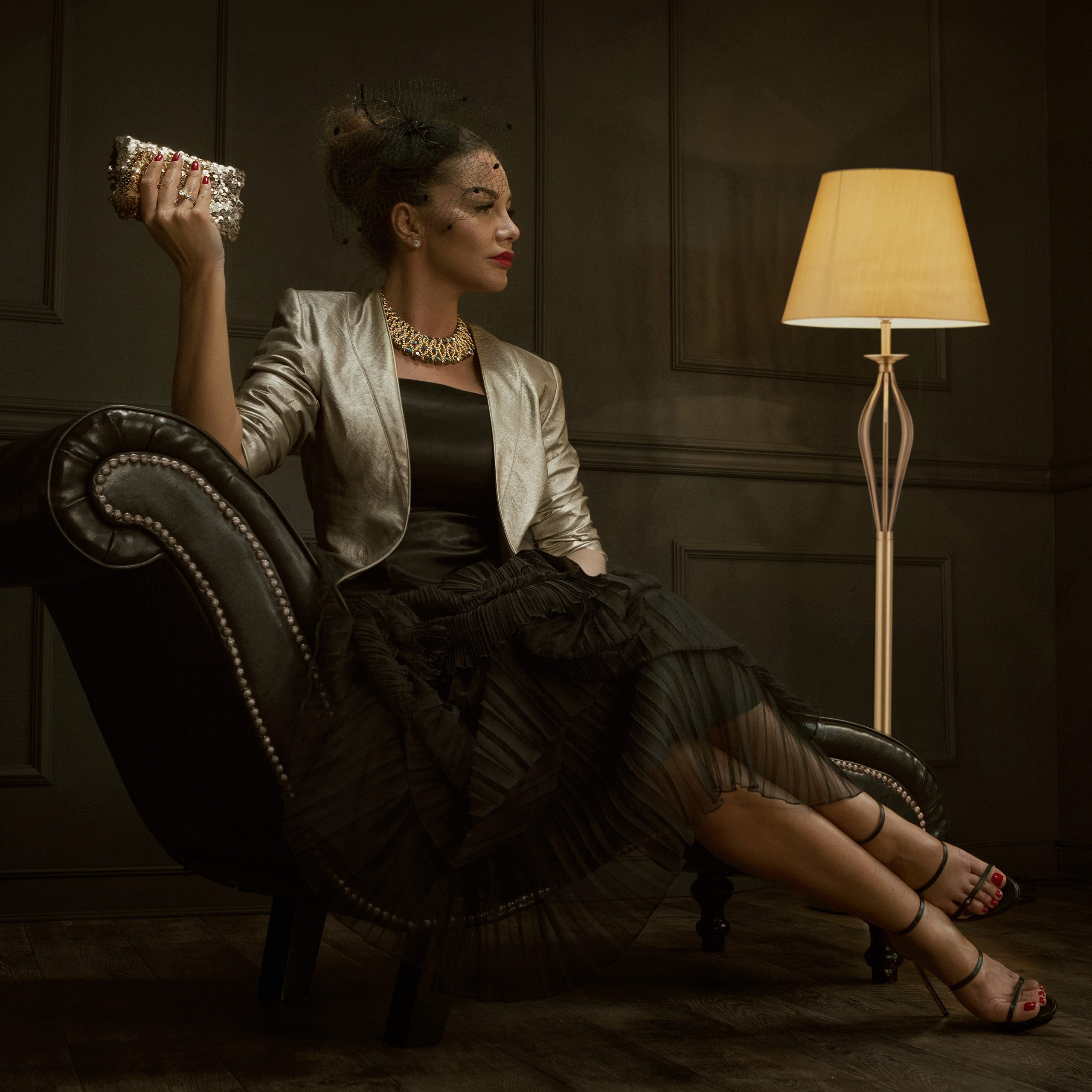 relaxdays Stehlampe Schirmlampe Antik, gold günstig online kaufen