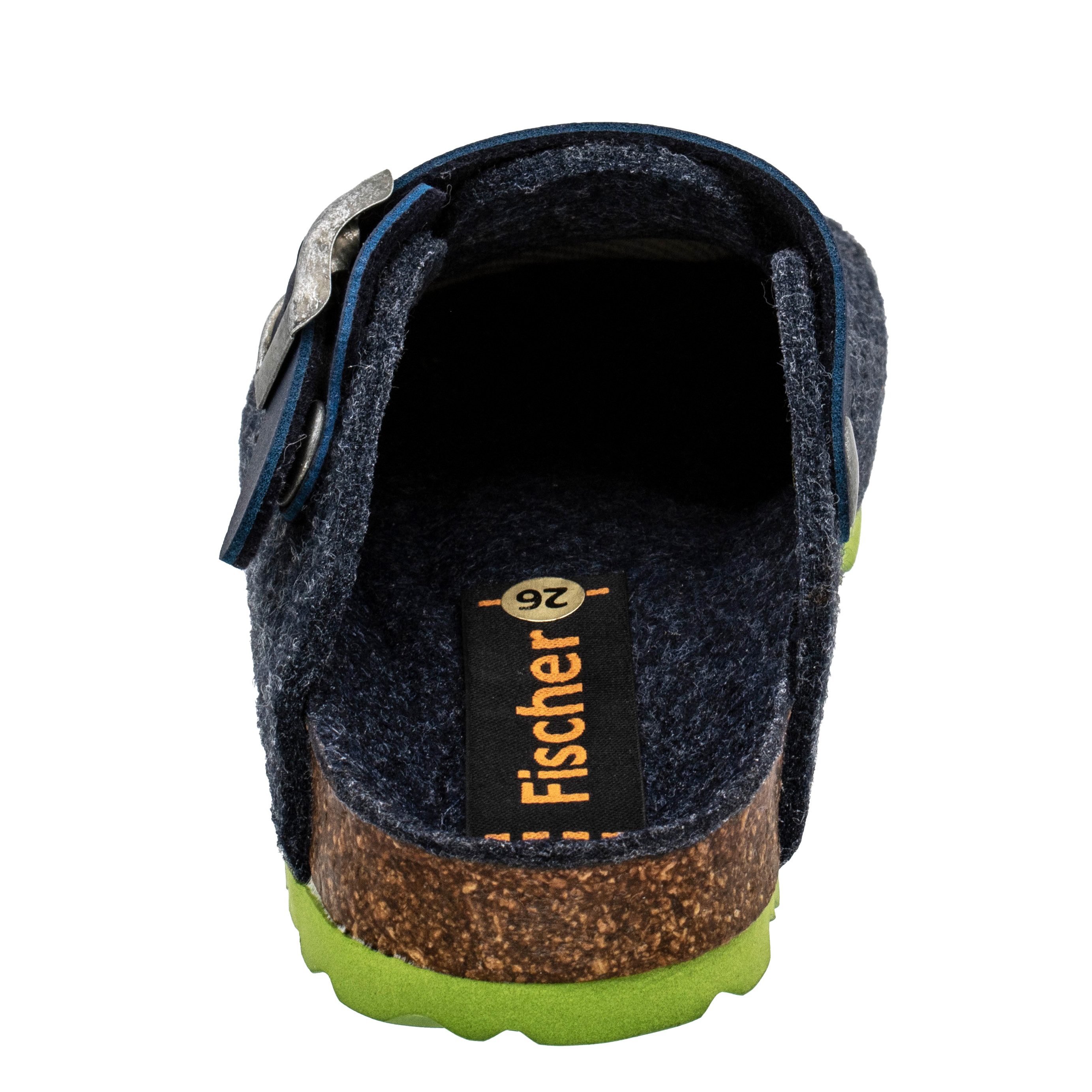 Fischer-Markenschuh Shetland Pantoffel aus Filz, mit Filzfutter, mit gepolstertem Fußbett