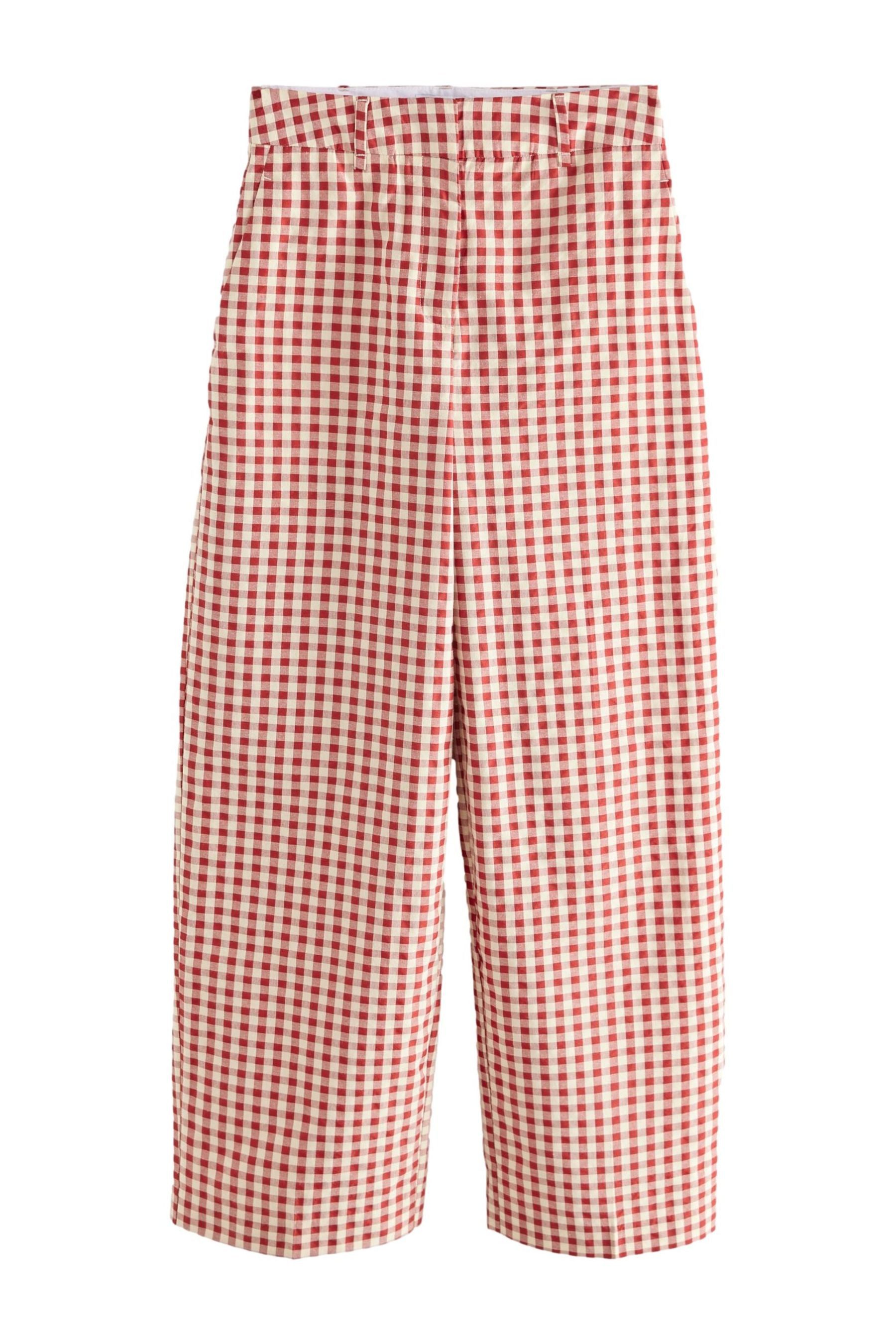 Next Stoffhose Relaxed Fit Hose mit weitem Bein und Vichy-Karos (1-tlg) günstig online kaufen