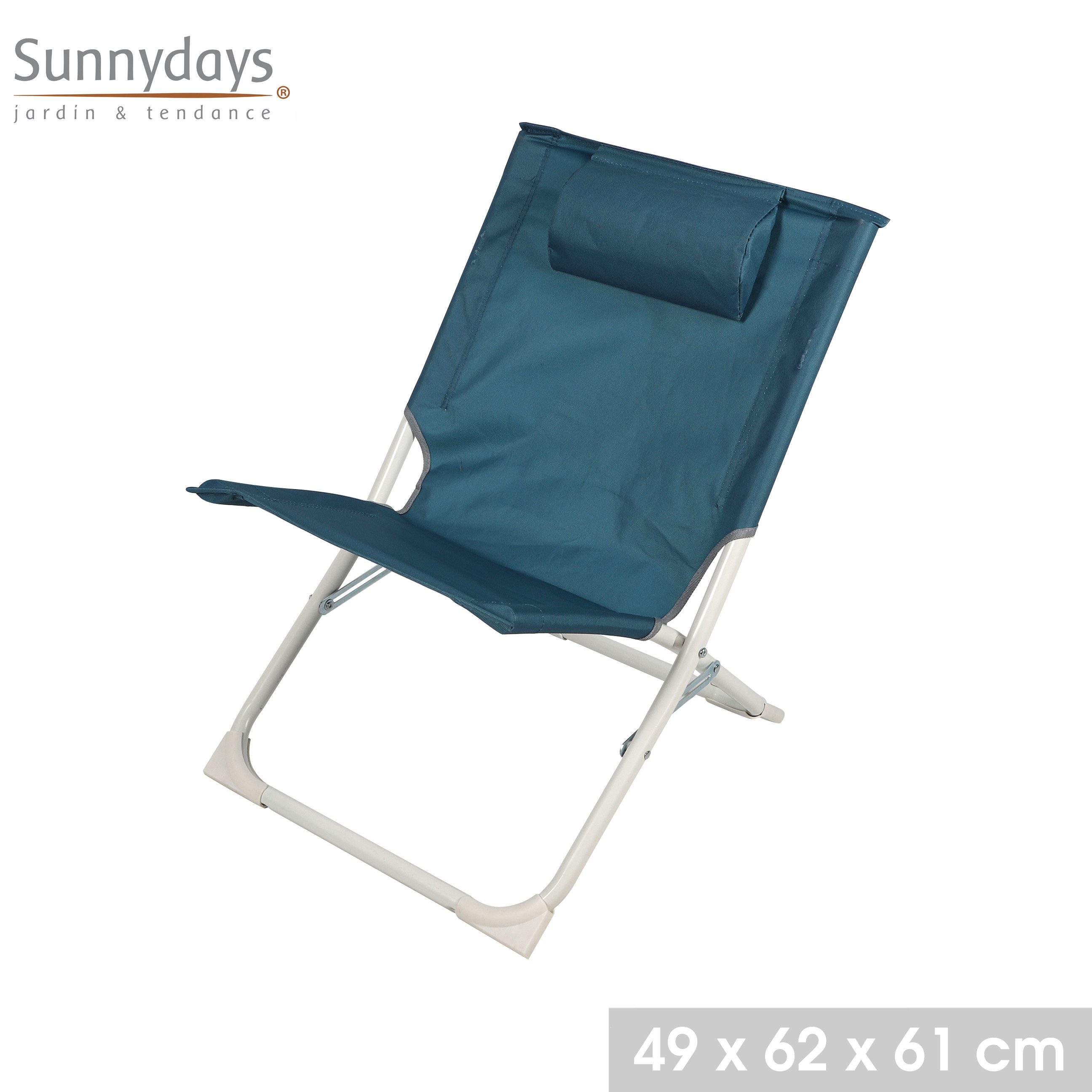 Sunnydays Campingstuhl klappbarer Strandstuhl mit Kissen günstig online kaufen