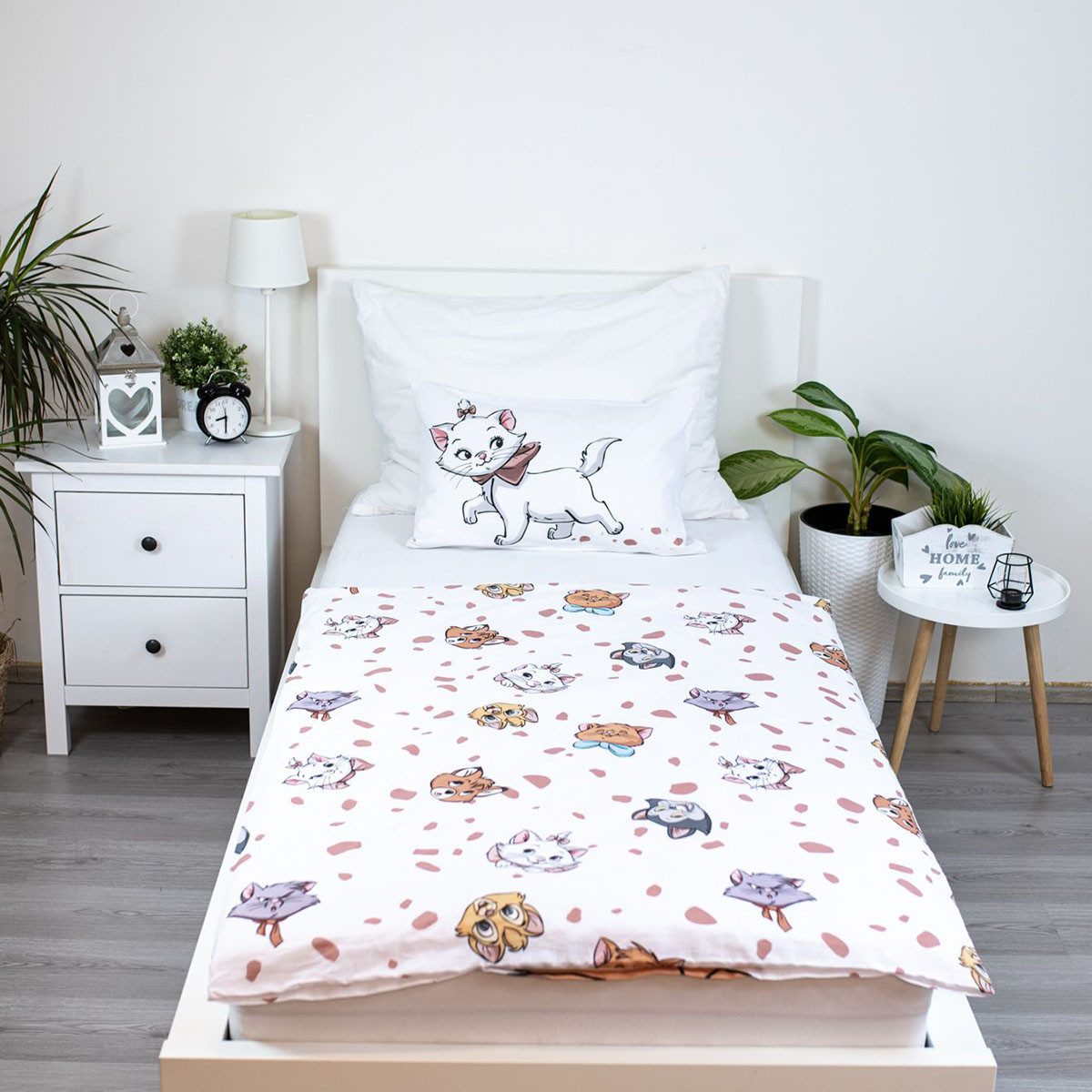 Disney Kinderbettwäsche Disney Aristocats Marie Kinderbettwäsche Katzen 100 x 135 cm, Renforcé, 2 teilig