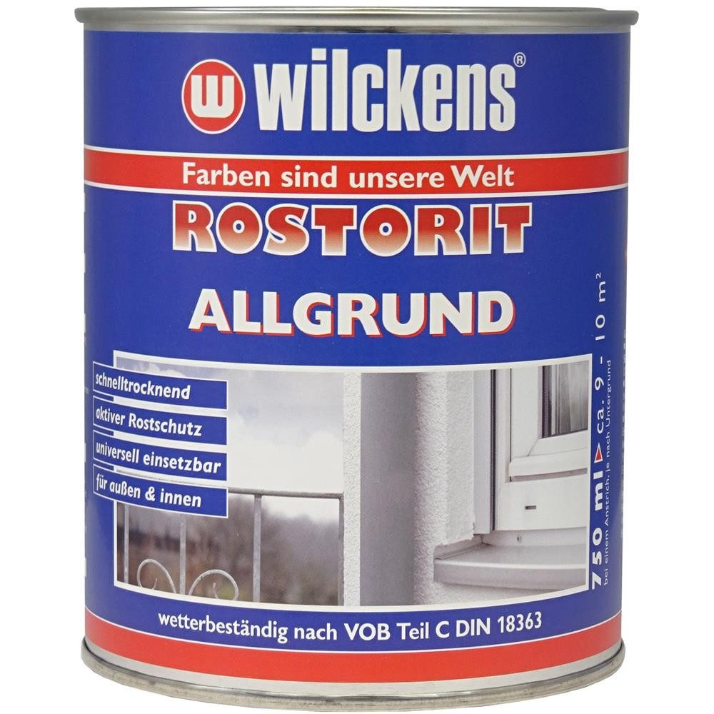 Wilckens Farben Haftgrund Rostorit Allgrund Grau 750ml Universalhaftgrund Grundierung, aktiver Rostschutz