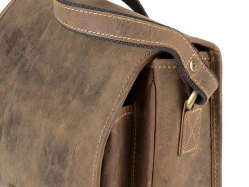 Greenburry Umhängetasche "Vintage" Leder, Jagdtasche, Ledertasche, Damentasche, Handtasche 30x25cm