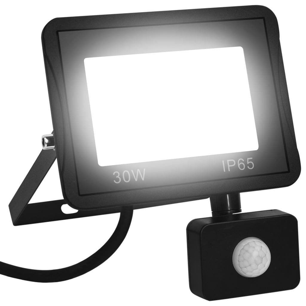 vidaXL Flutlichtstrahler LED-Fluter mit Sensor 30 W Kaltweiß