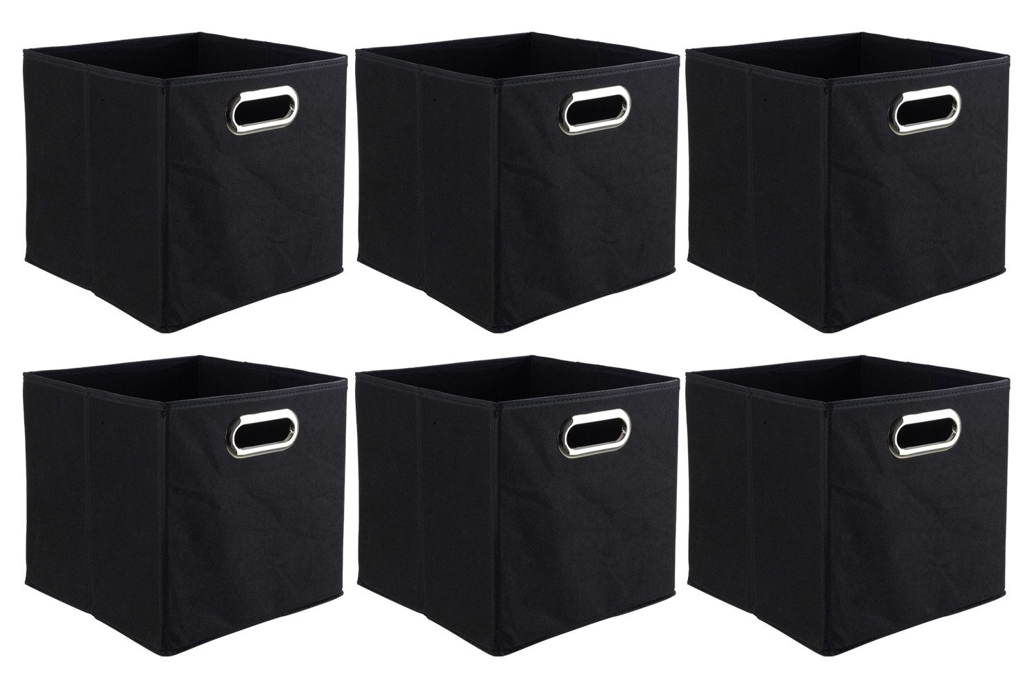 casa NOVA Aufbewahrungsbox ENNI, 6er Set, Vlies, B 27 cm x T 27 cm, Schwarz günstig online kaufen