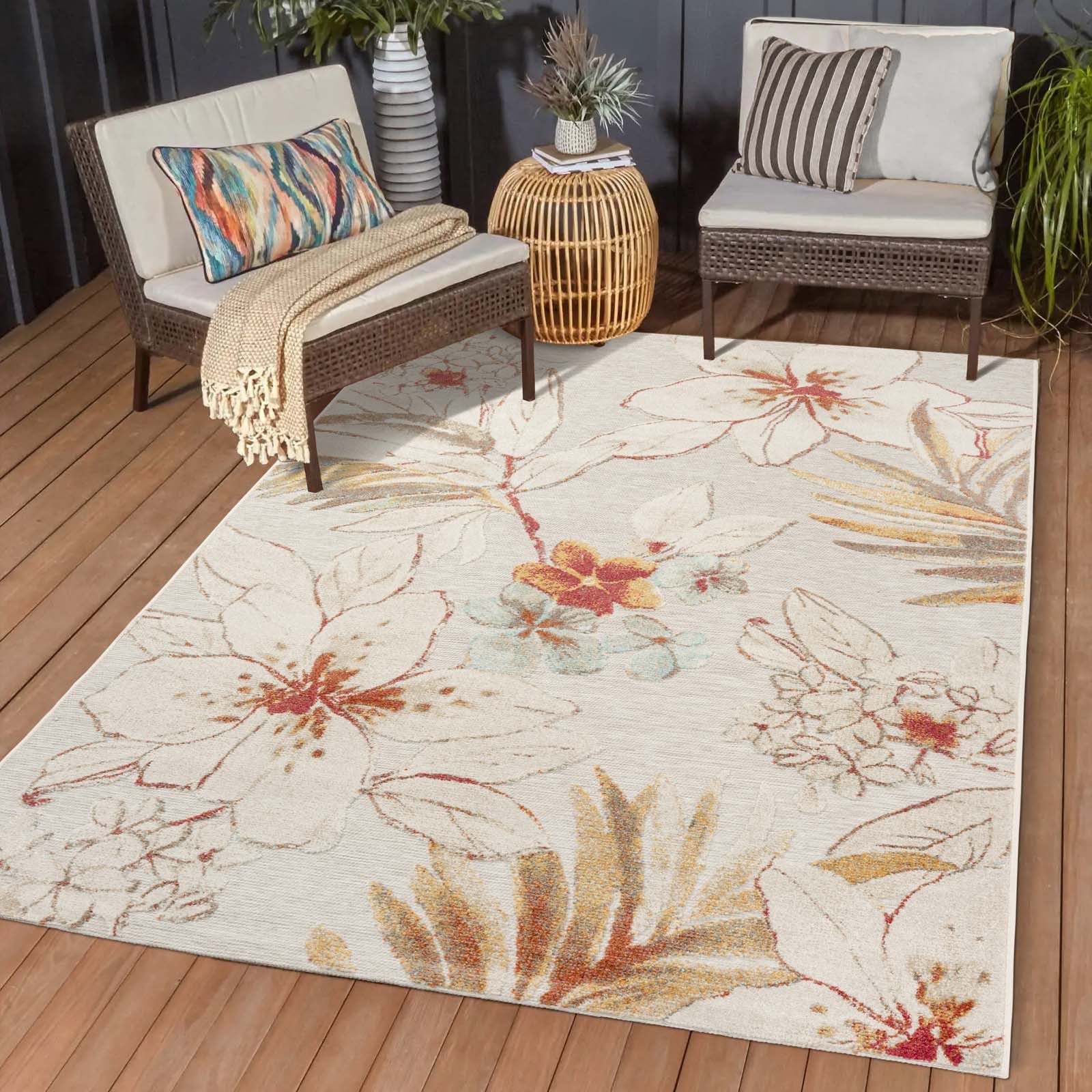 TaraCarpet Teppich TaraCarpet In und Outdoor Teppich Fantasy Lilie, rechtec günstig online kaufen