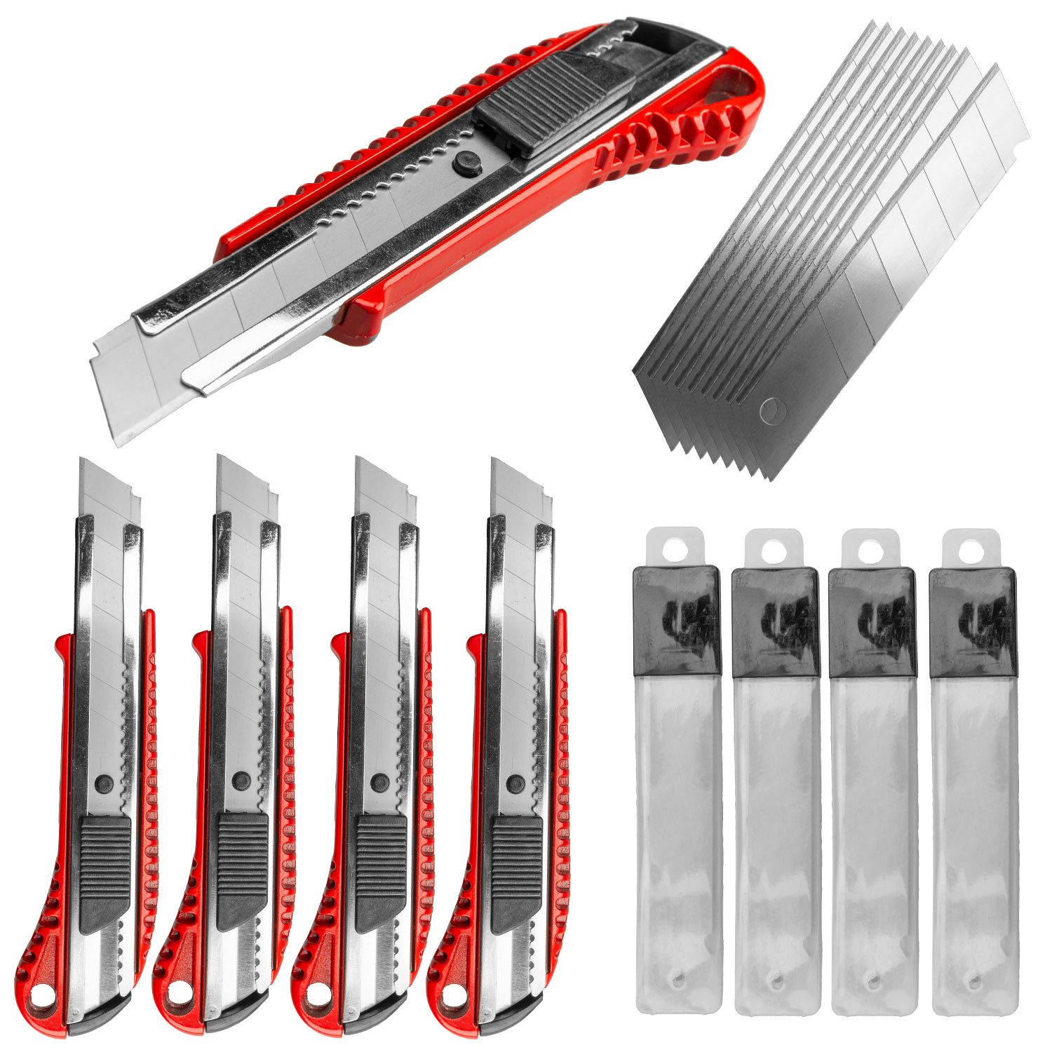 Werkzeugkönig Cuttermesser 5 Stck. 18 mm Aluminium + 50 Ersatzklingen, Klin günstig online kaufen