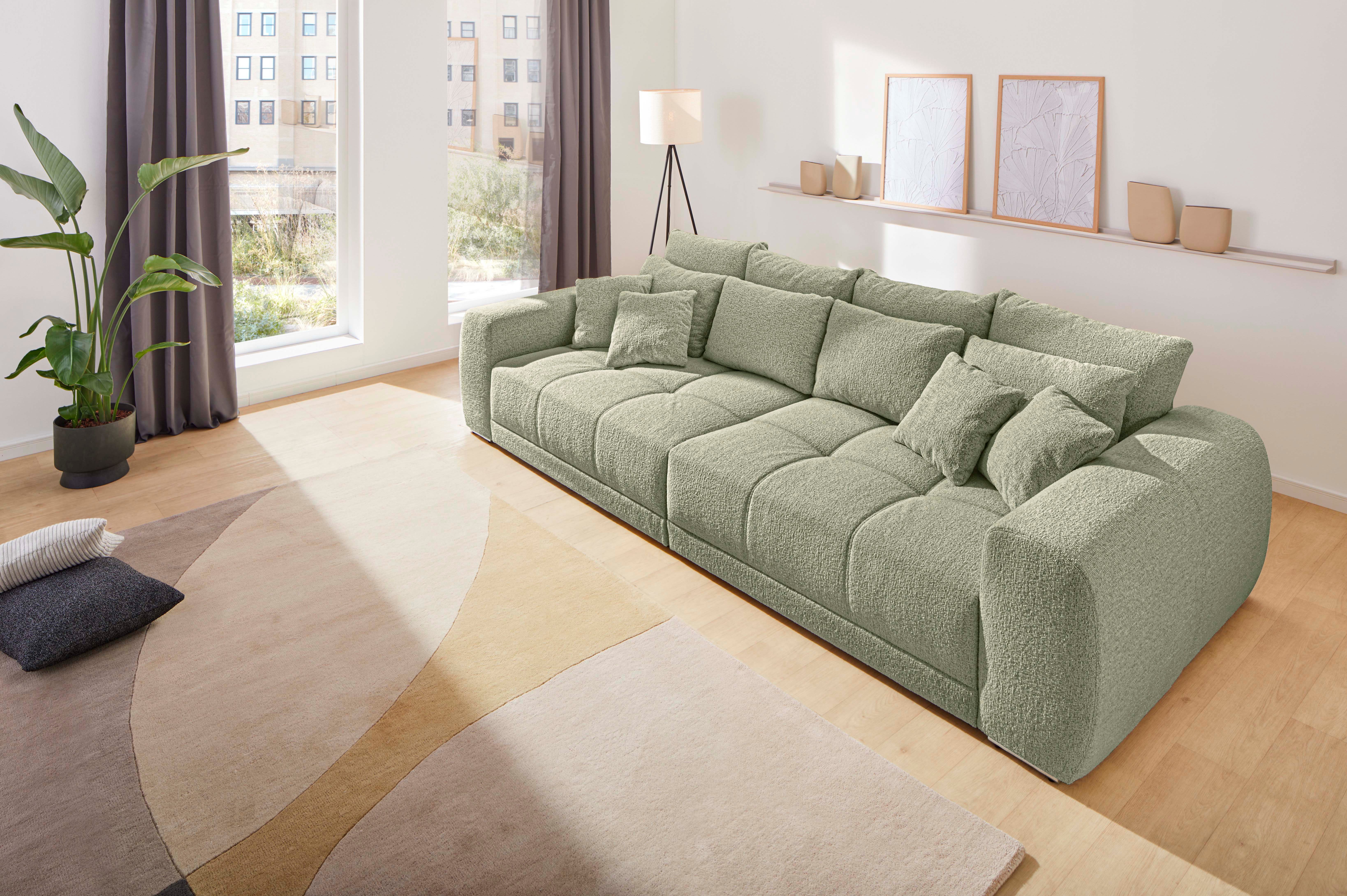 Jockenhöfer Gruppe Big-Sofa Moldau, B. 306 cm, mit Federkernpolsterung, Liegefläche 120x240 cm, Mega-Sofa im XXL-Format, Federkern, 12 Kissen