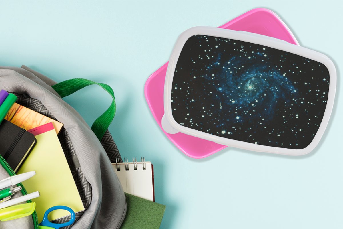 Galaxie Kunststoff Lunchbox des rosa Kunststoff, für Snackbox, Sonnensystems, Brotbox Erwachsene, Mädchen, Kinder, außerhalb Brotdose (2-tlg), MuchoWow