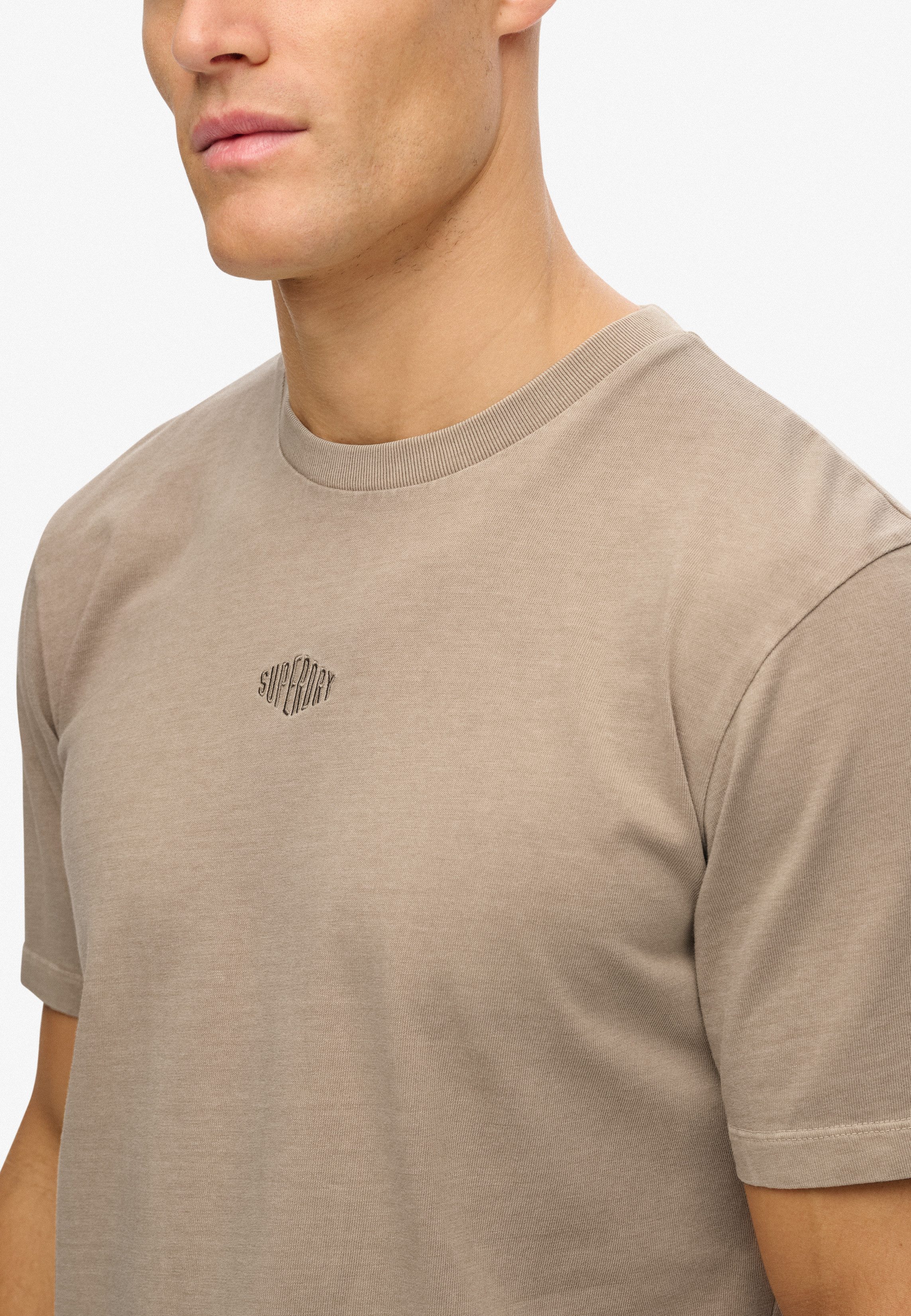 Superdry Rundhalsshirt MICRO LOGO TSHIRT mit Micro-Marken-Logo