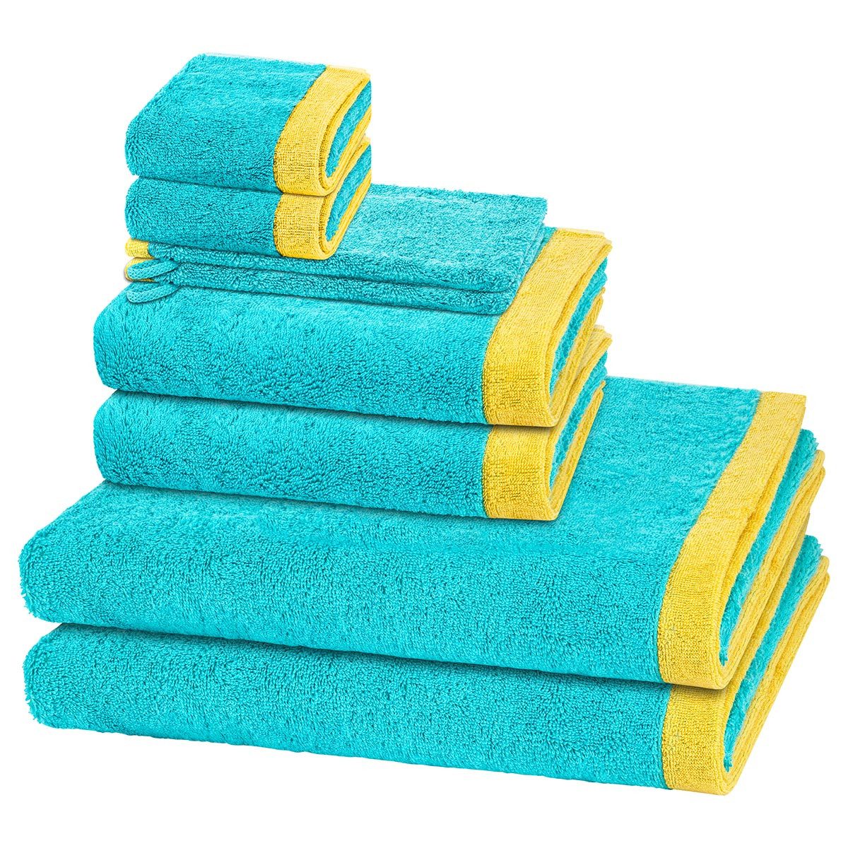 Cawö Handtuch Set Lifestyle Splash, Walkfrottee günstig online kaufen