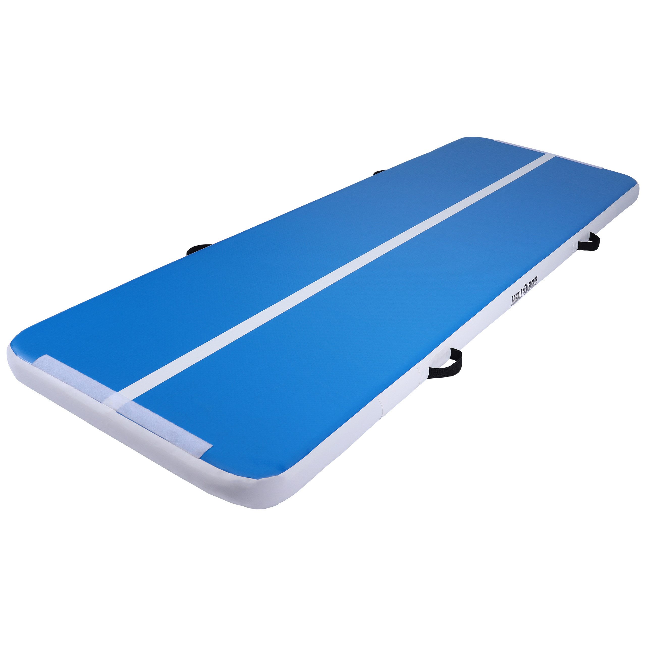 GORILLA SPORTS Gymnastikmatte 3m oder 5m, Aufblasbare, 10cm Dicke, Luftpumpe - Turnmatte, Airtrack